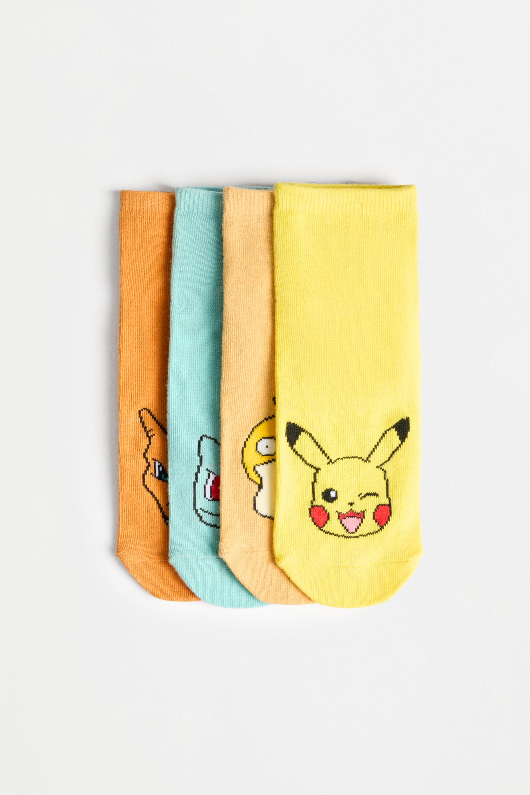 Pokémon™ Short Socks (4-Pack) — ORANGE/YELLOW