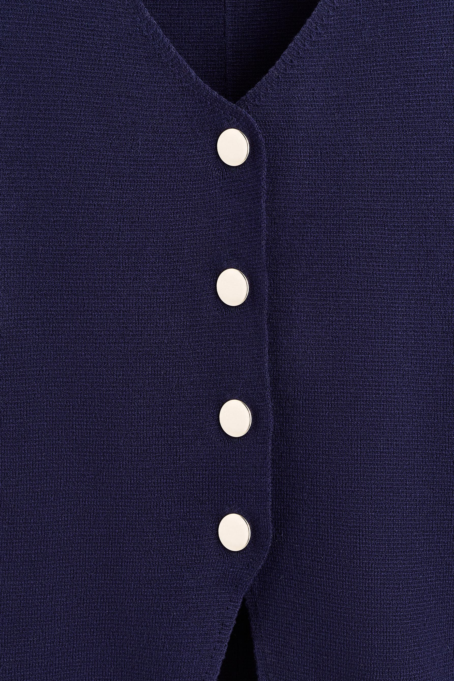 Basic knit vest — NAVY