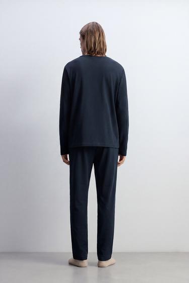 Long printed pyjamas — DARK NAVY 4
