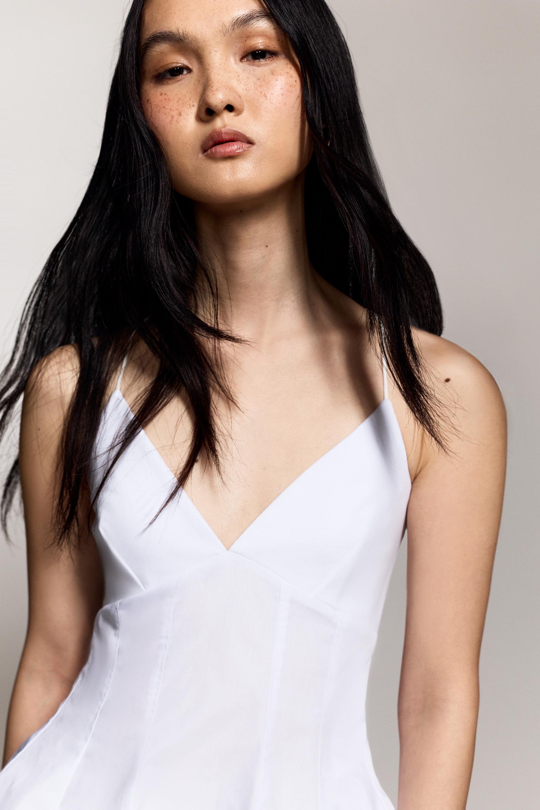 Peplum top — WHITE