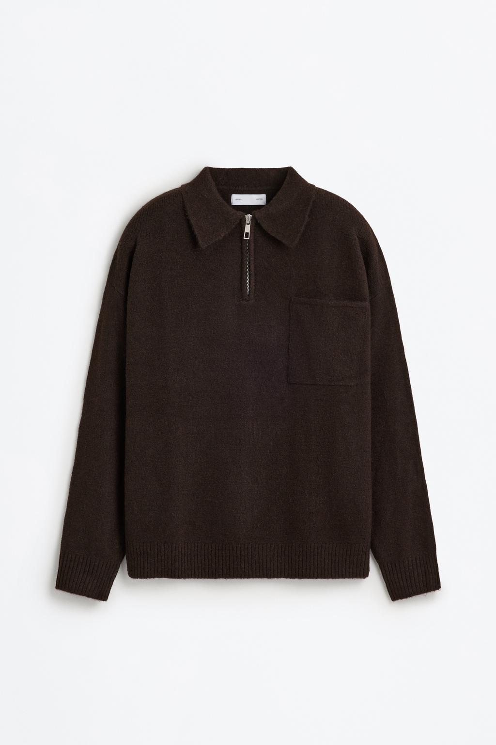 Lefties Edition zip-up polo sweater