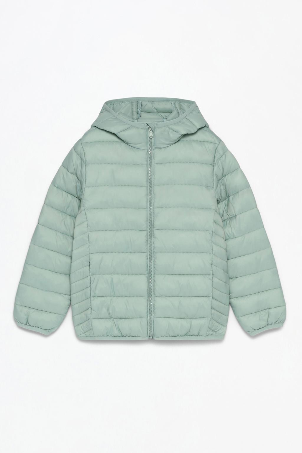 Lightweight hooded puffer jacket