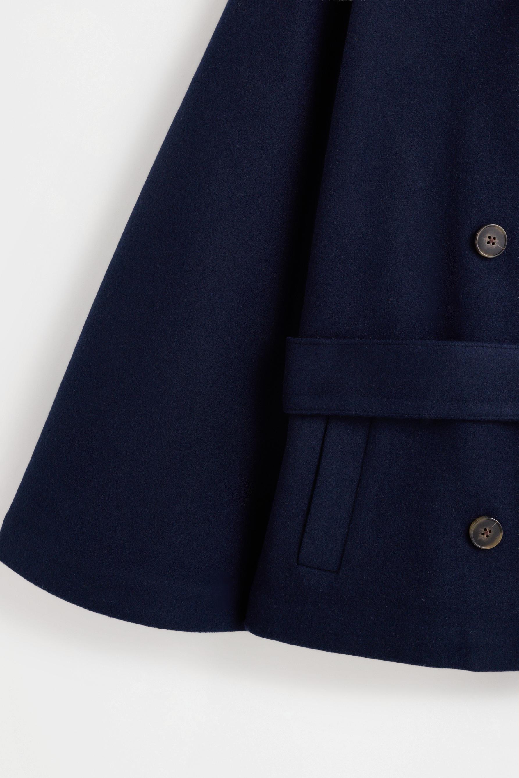 Wool-blend cape — NAVY