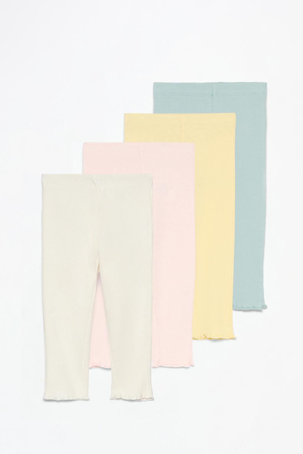 Pack 4 leggings canalé