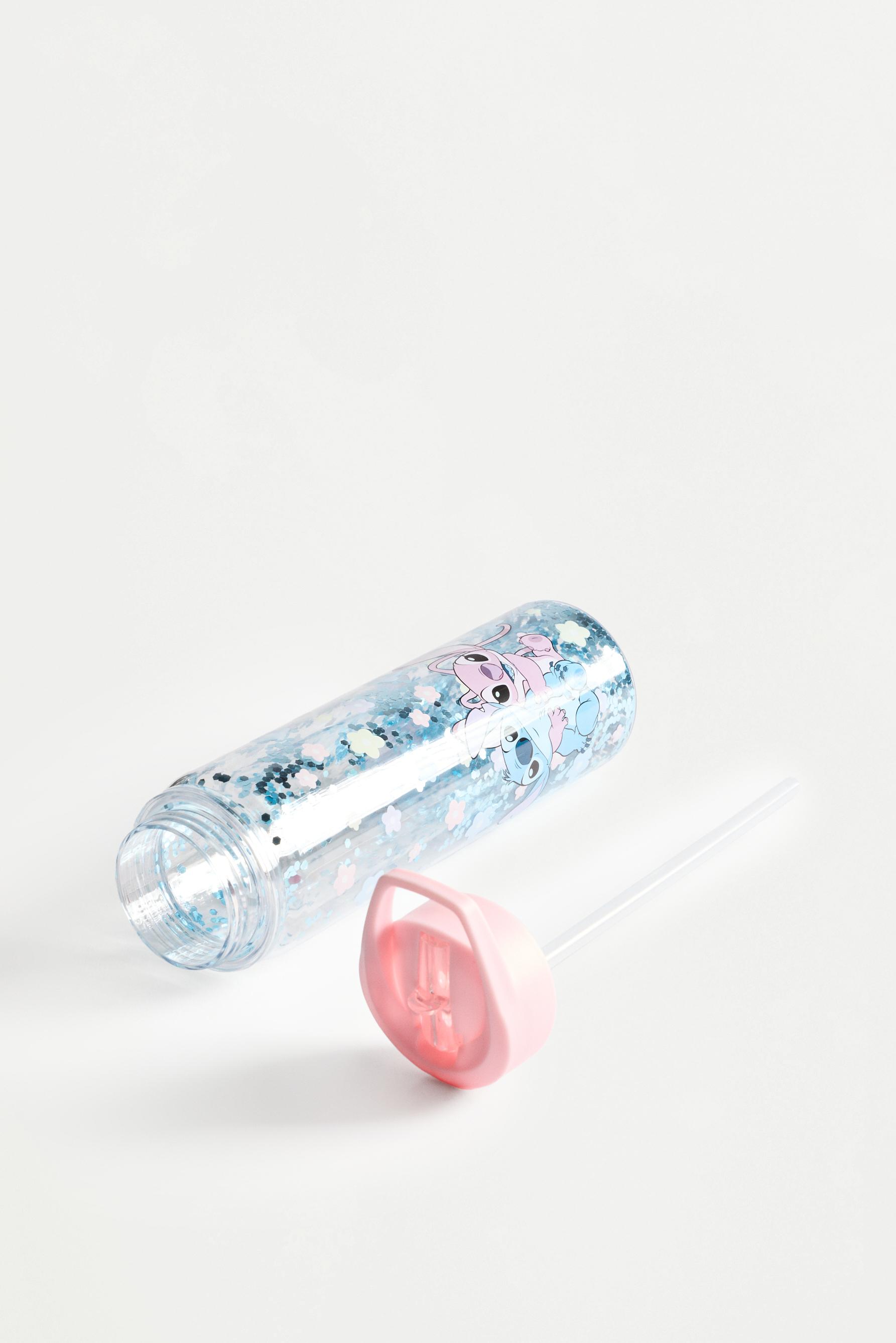 Stitch & Angel ©Disney 500ml floral bottle — PINK