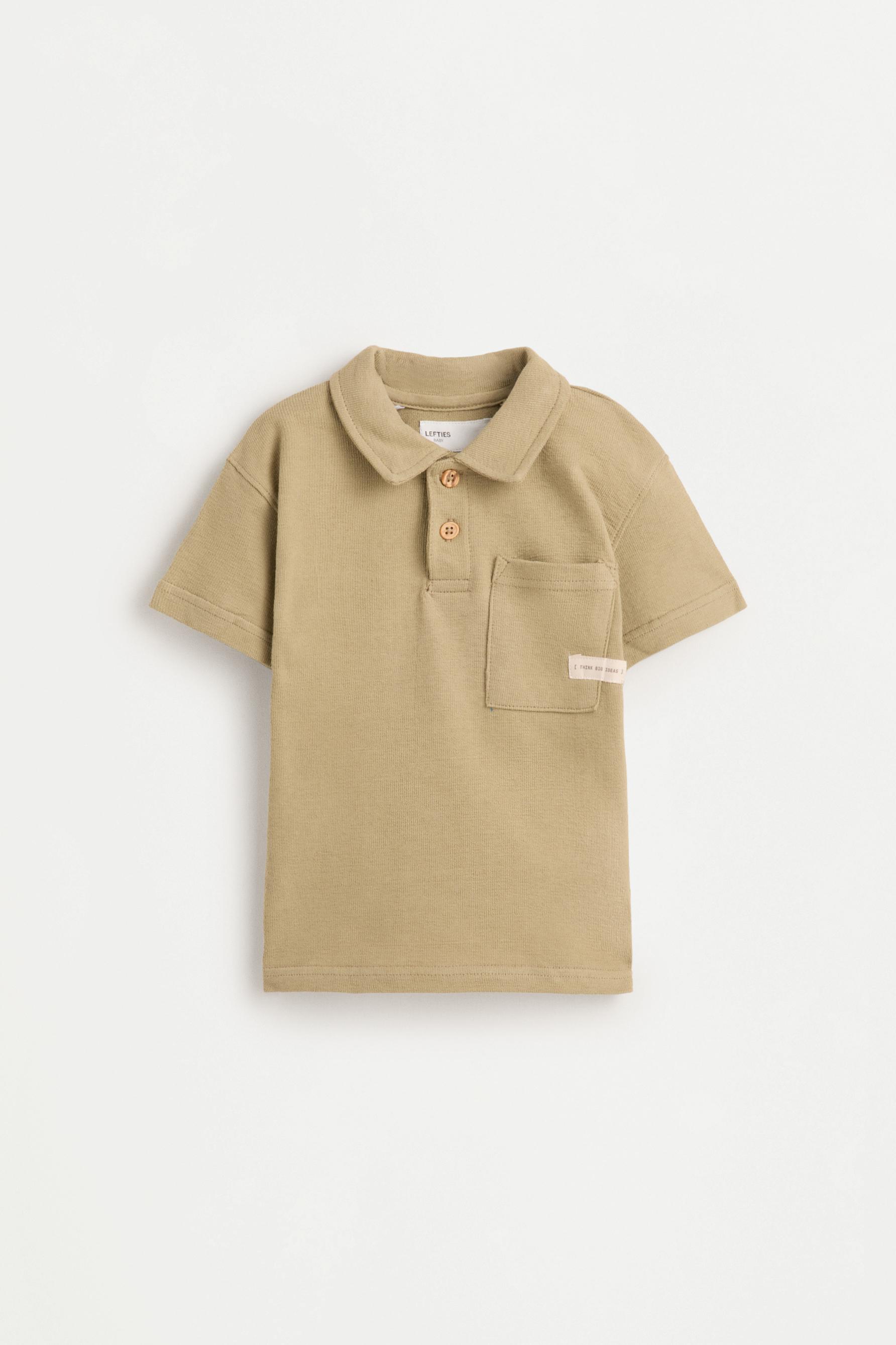 Rustic polo shirt and Bermuda shorts set — KHAKI
