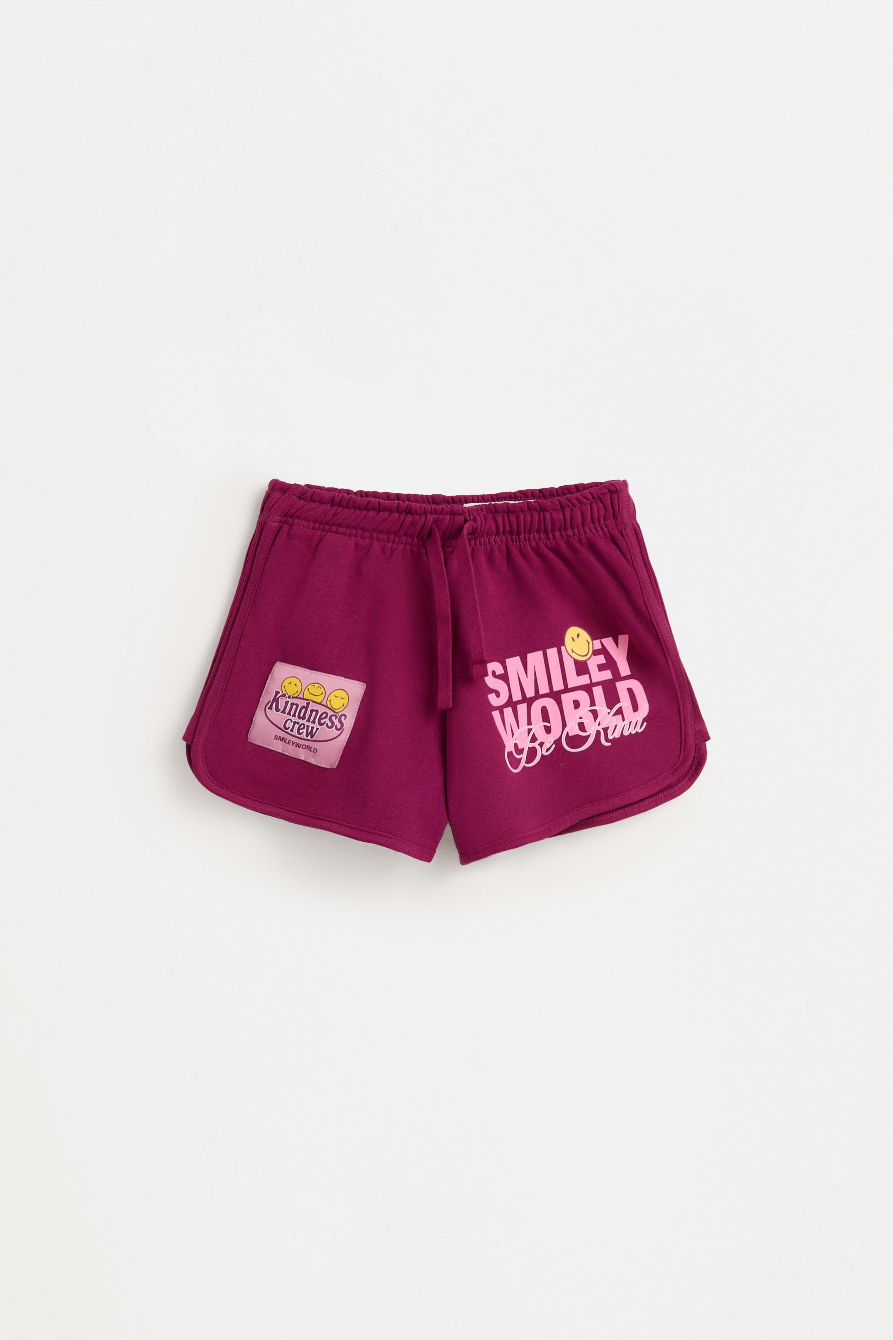 SmileyWorld® shorts — DARK PINK