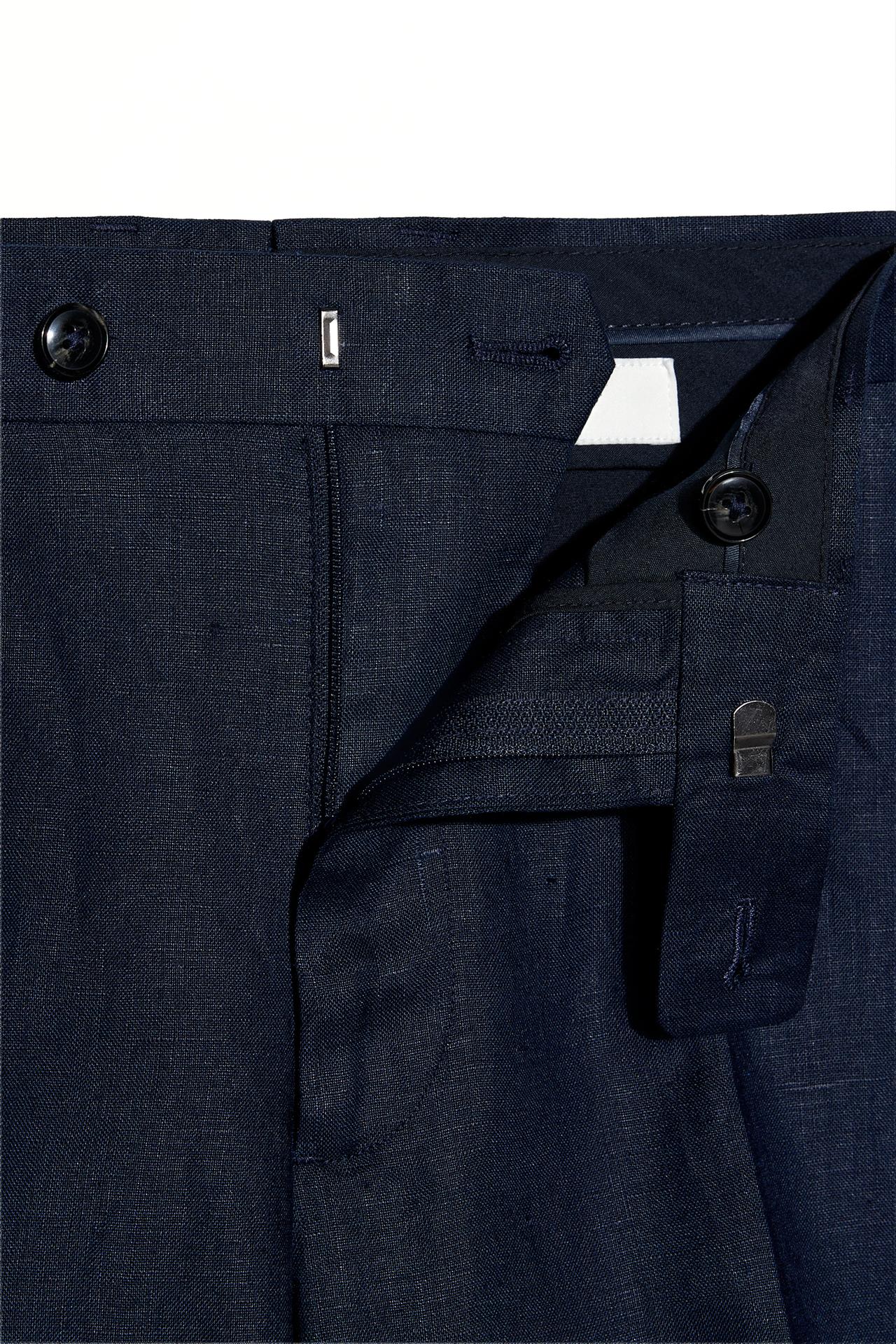 100% linen suit trousers — NAVY