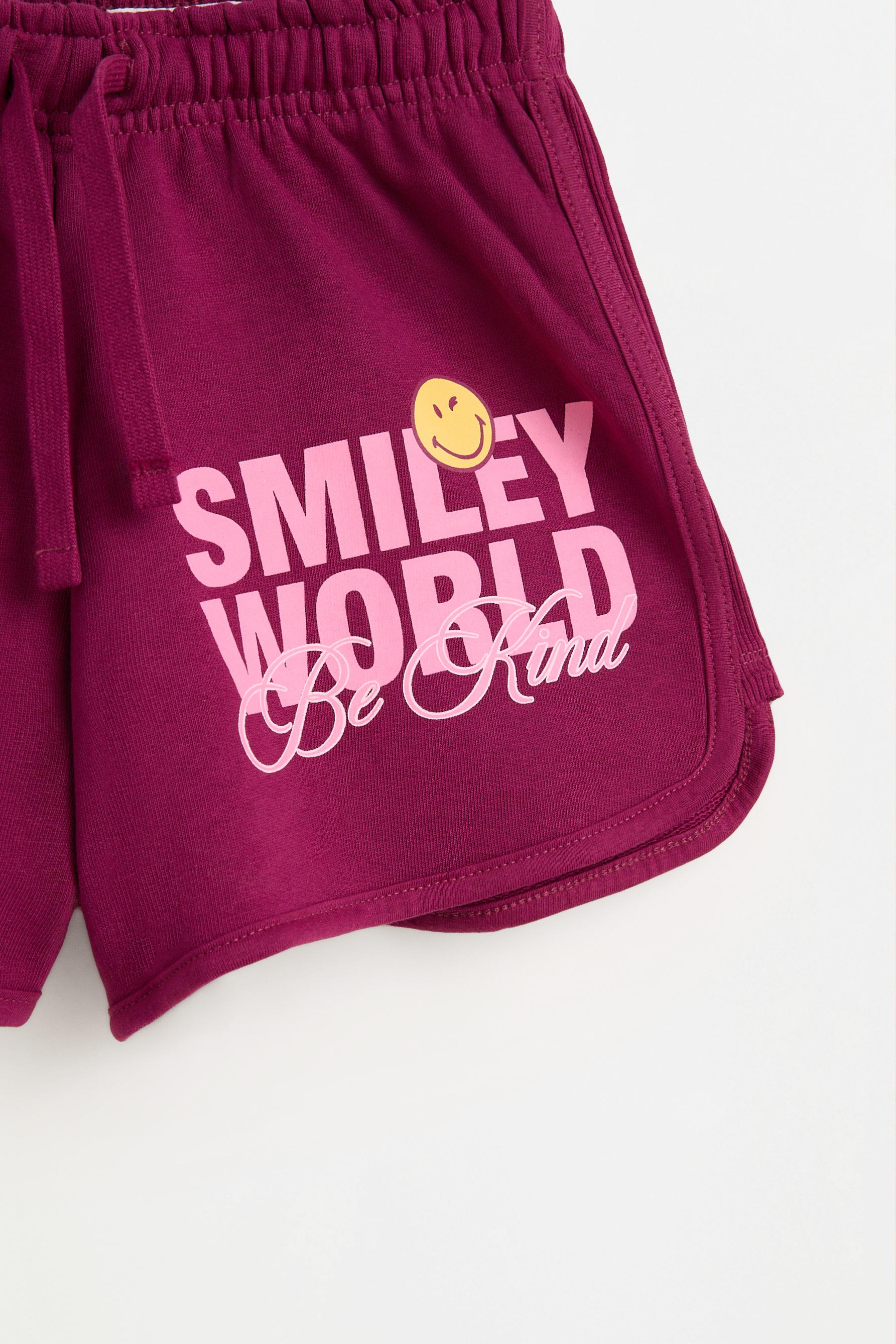 SmileyWorld® shorts — DARK PINK