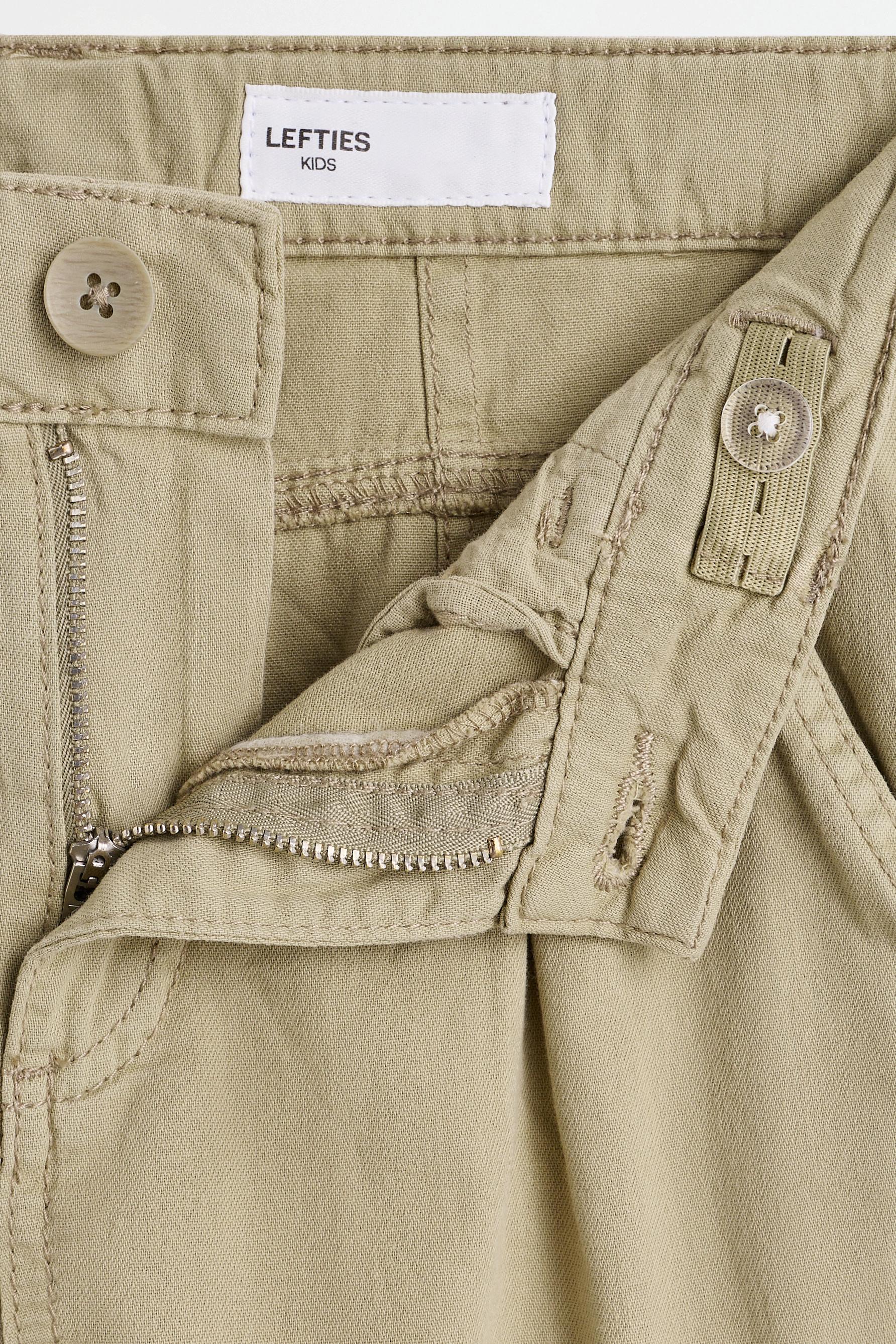 Twill cargo trousers — PALE KHAKI