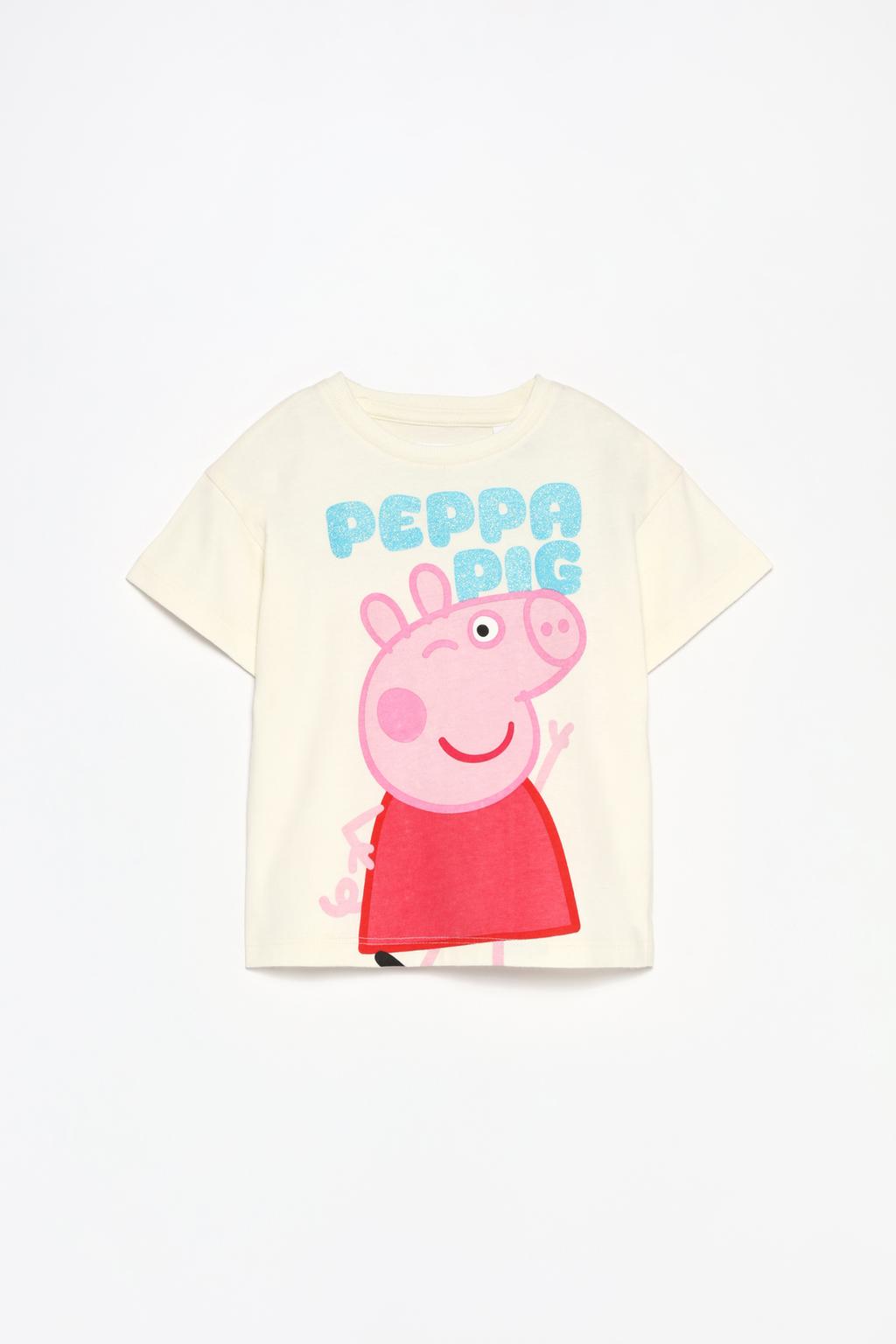 Peppa Pig™ kamiseta purpurinazko mezuarekin