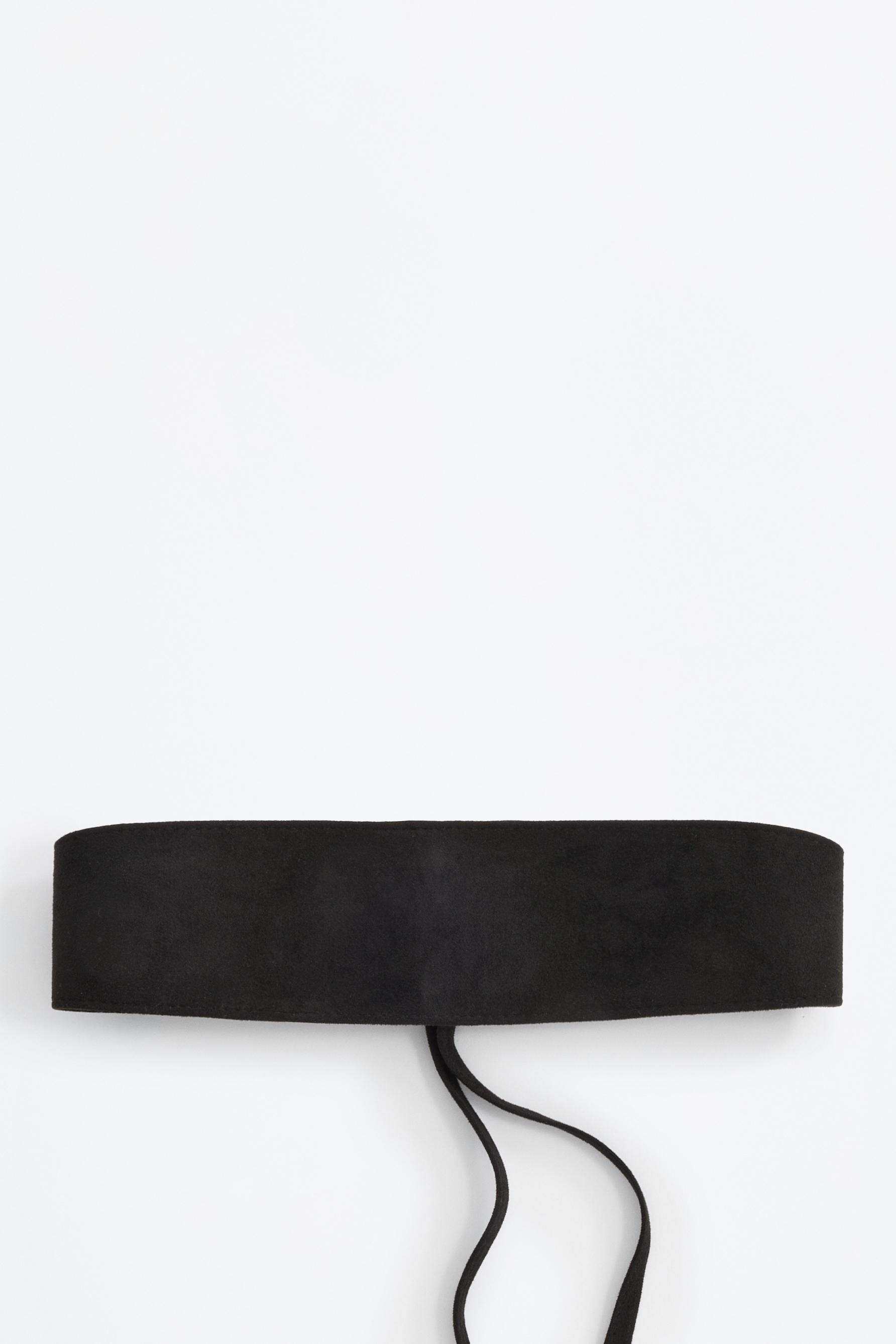 black suede corset belt