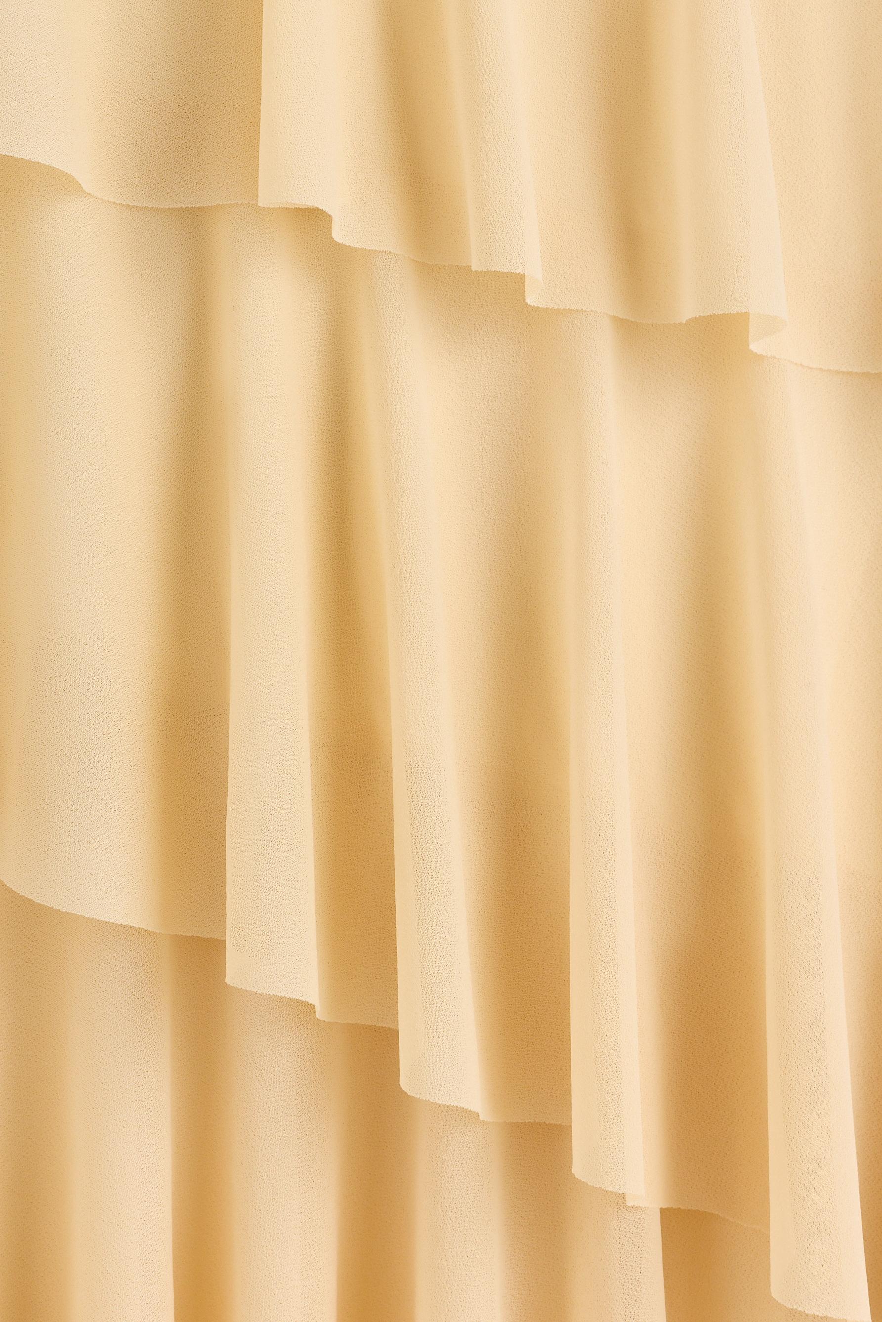 Ruffled midi skirt — ECRU
