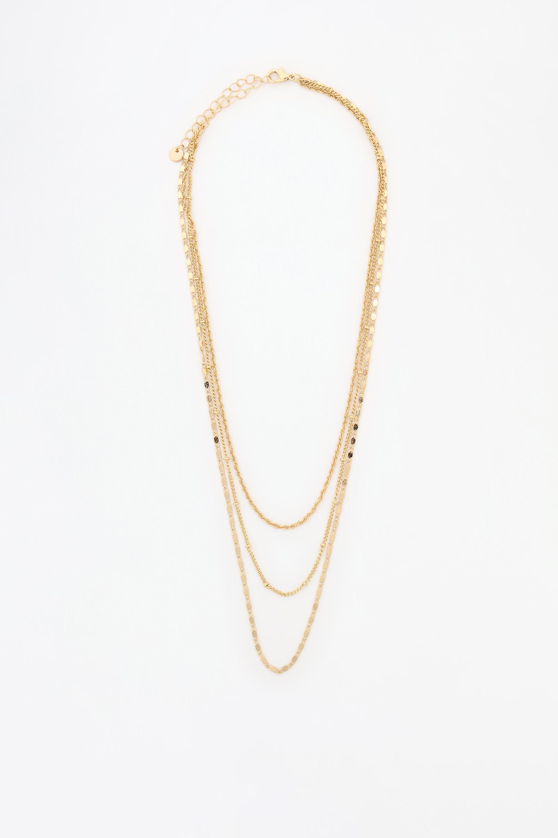Pack of 3 assorted necklaces — GOLD