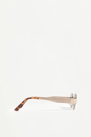Oval metallic sunglasses — GOLD 3