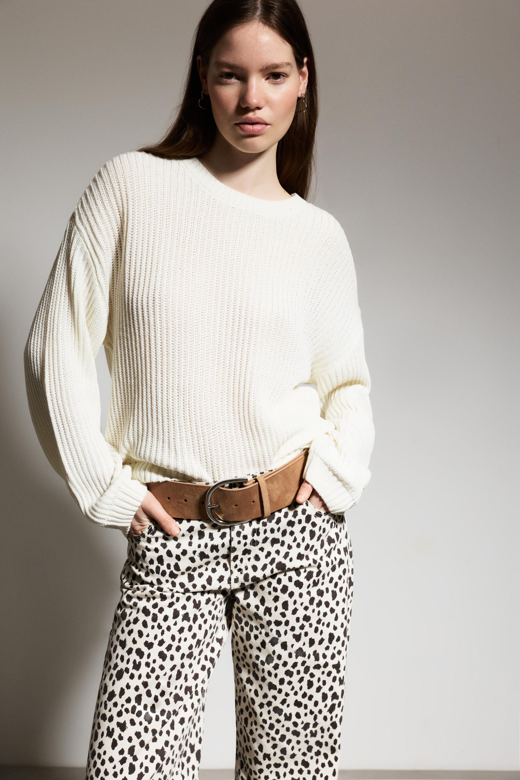 Jersey punto espalda trenzada