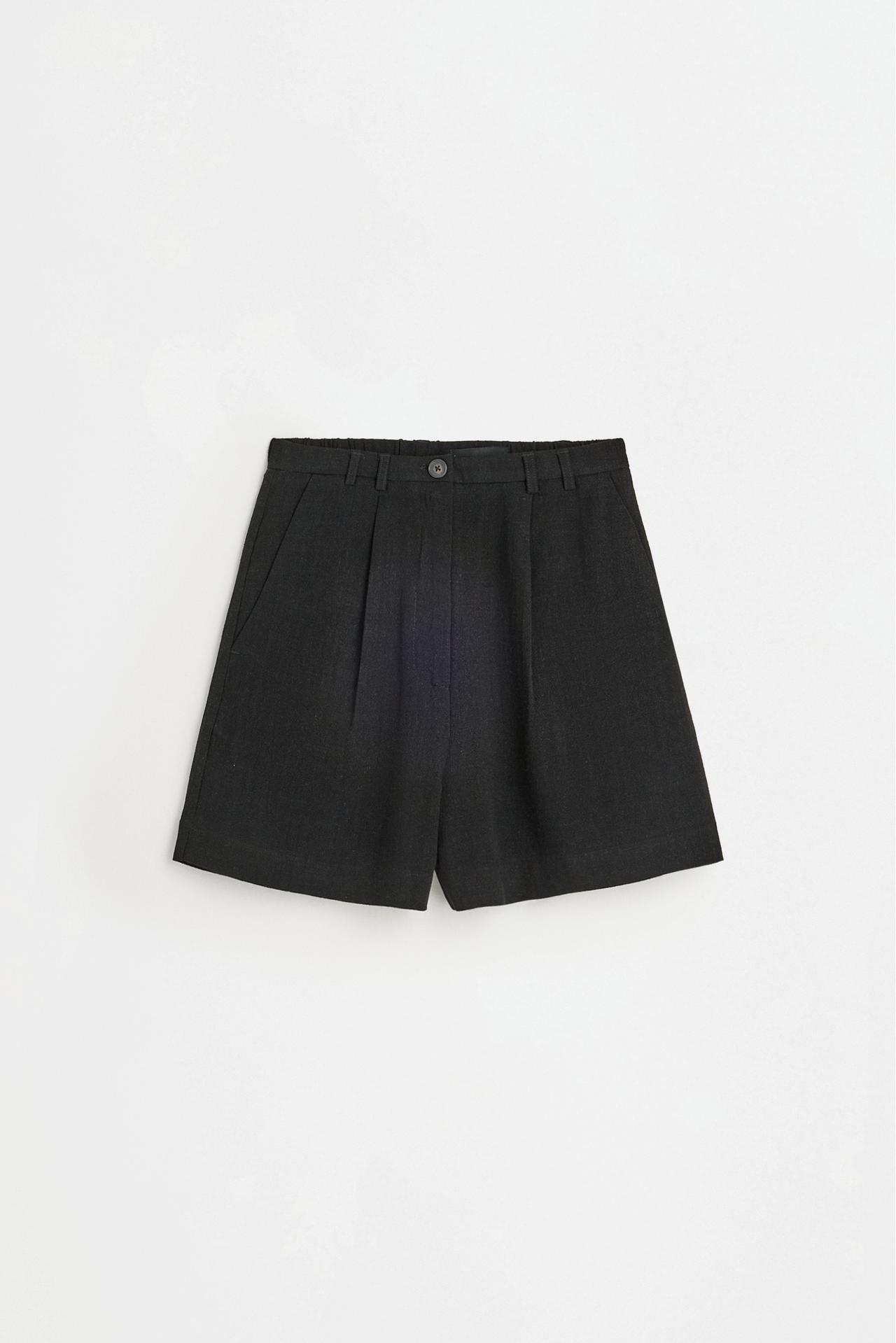 Rustic Bermuda shorts — BLACK