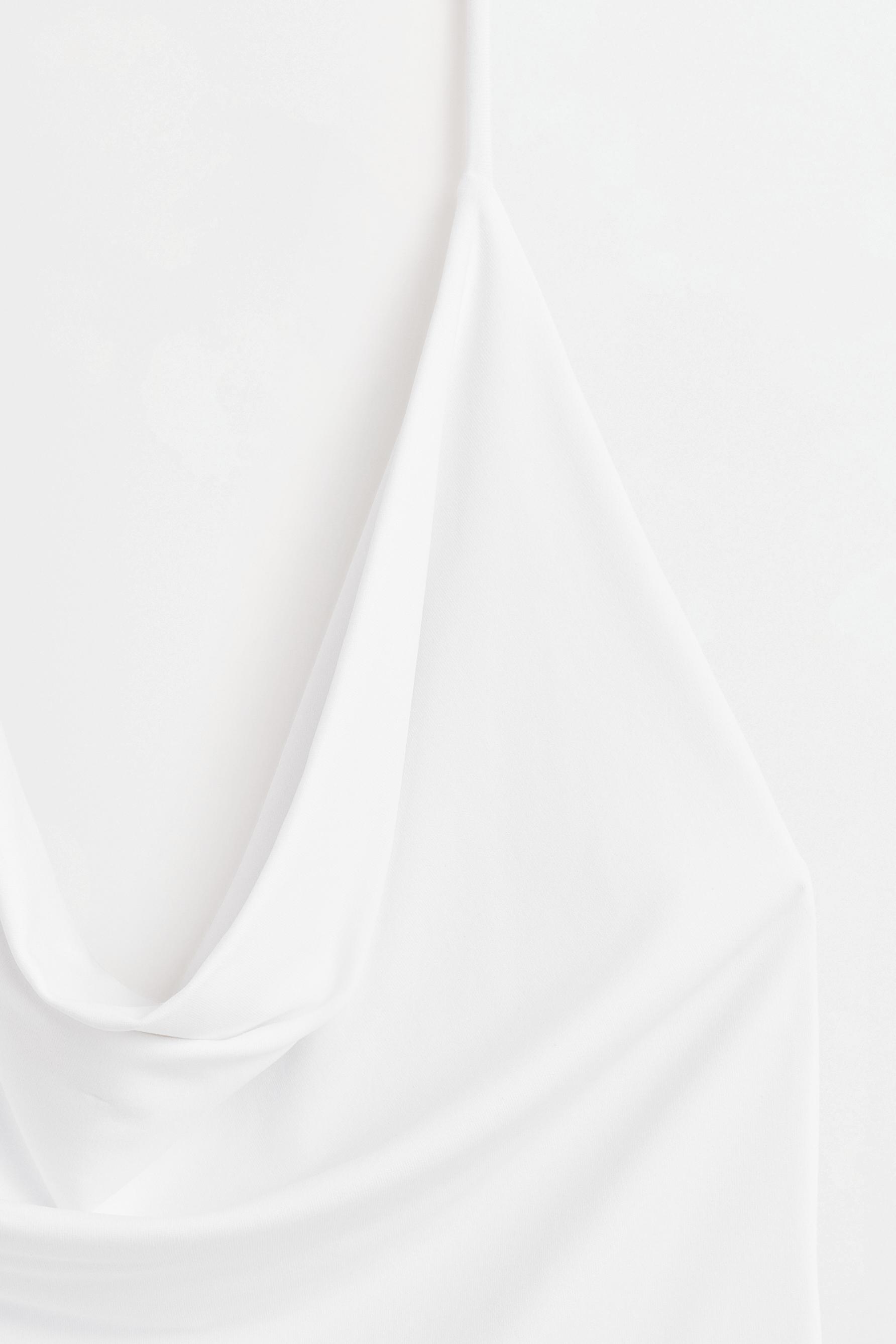 Draped halter top — OFF WHITE