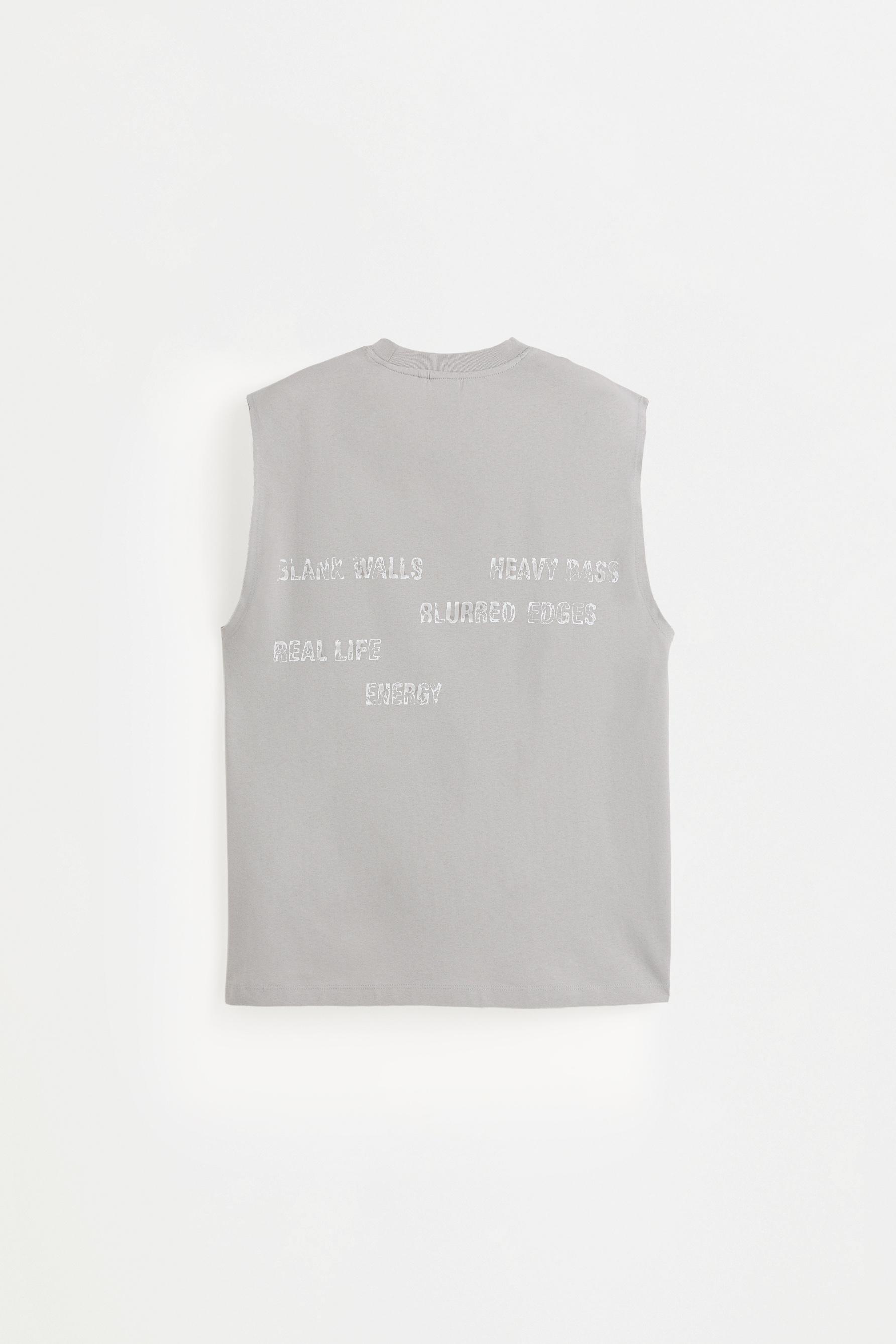 Faded-effect printed sleeveless T-shirt — ASH