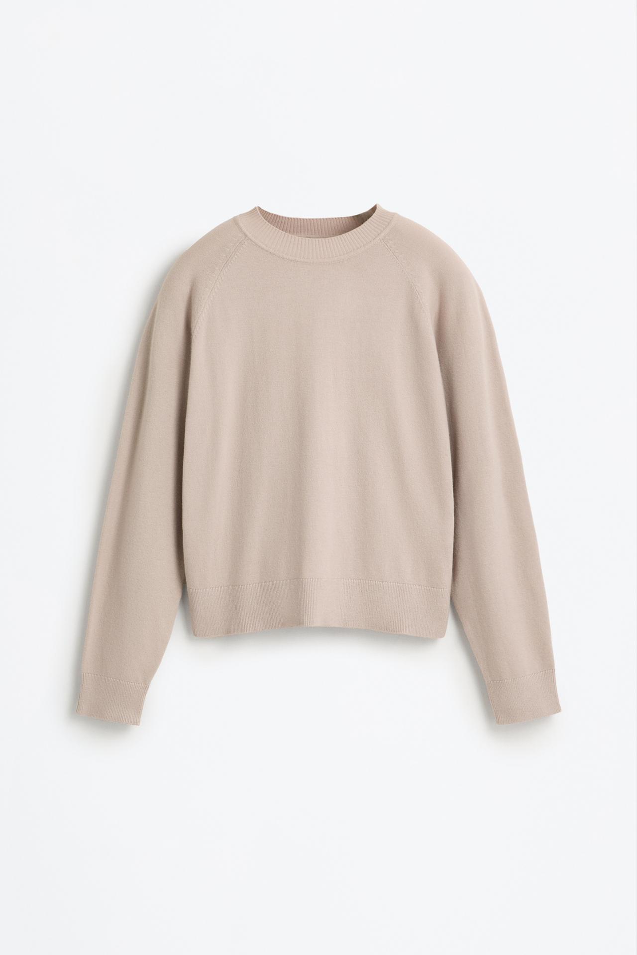 Round neck sweater — SAND MARL