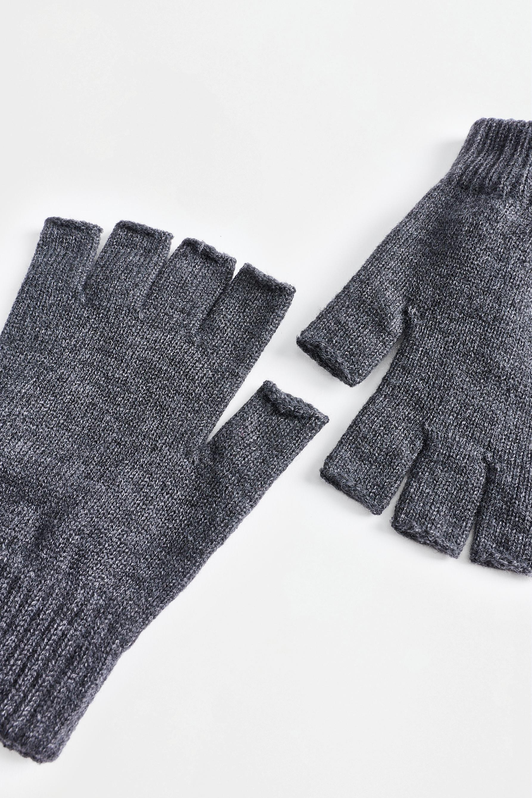 Knit mittens — ANTHRACITE GREY