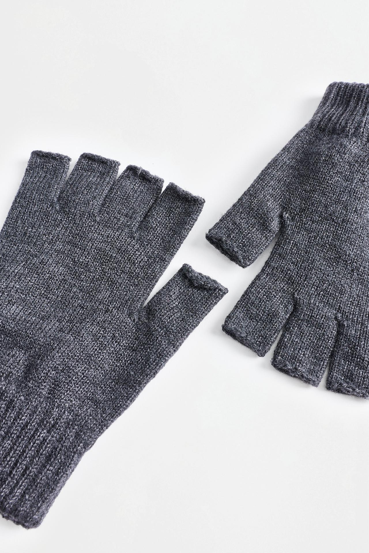 Knit mittens — ANTHRACITE GREY