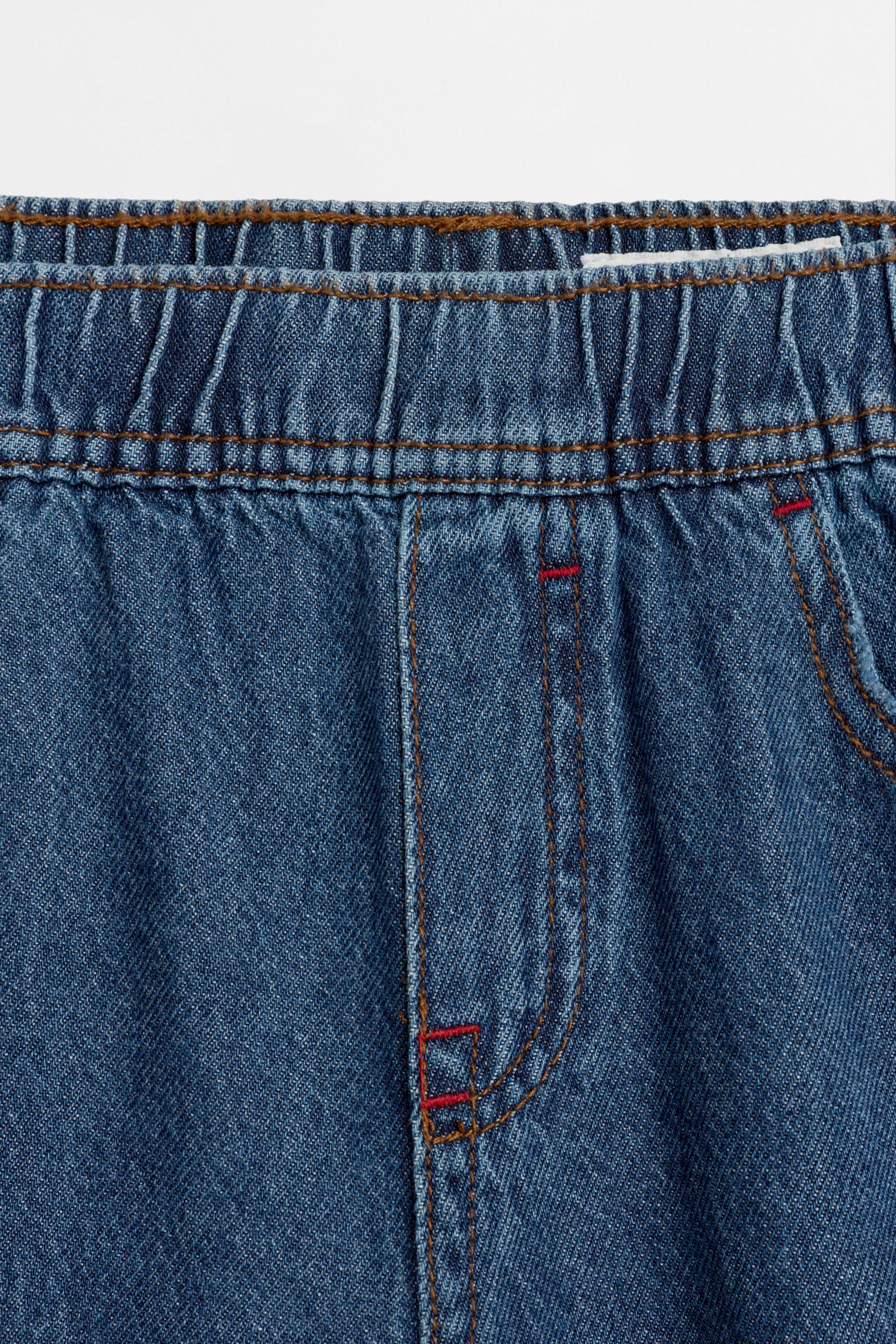Wide-leg cargo jeans — DARK BLUE