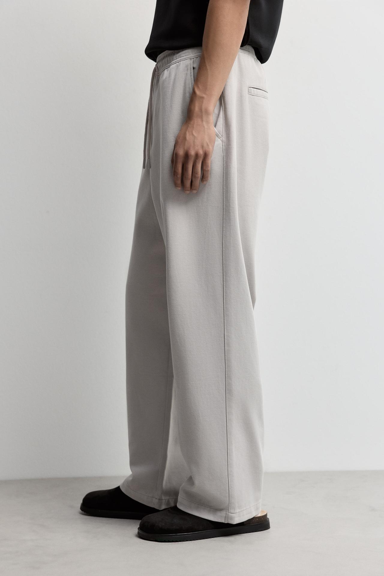 Wide-leg jogger trousers — GREY