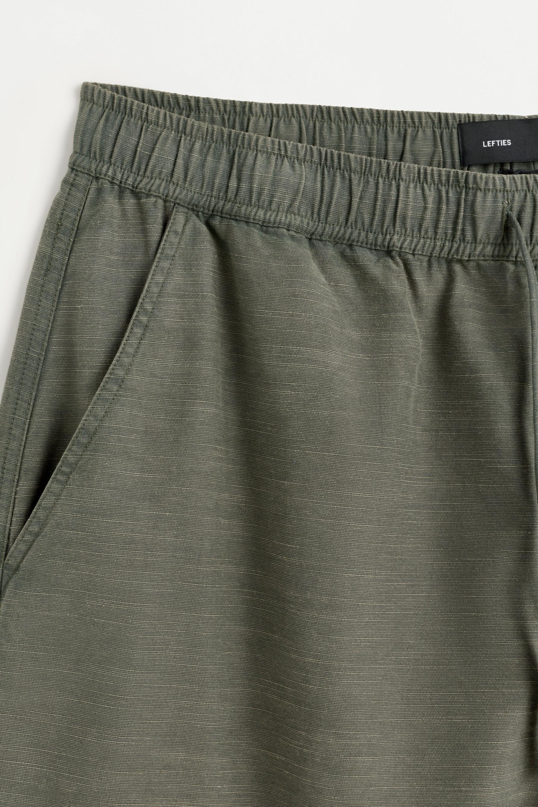 Textured jogger Bermuda shorts — GREEN