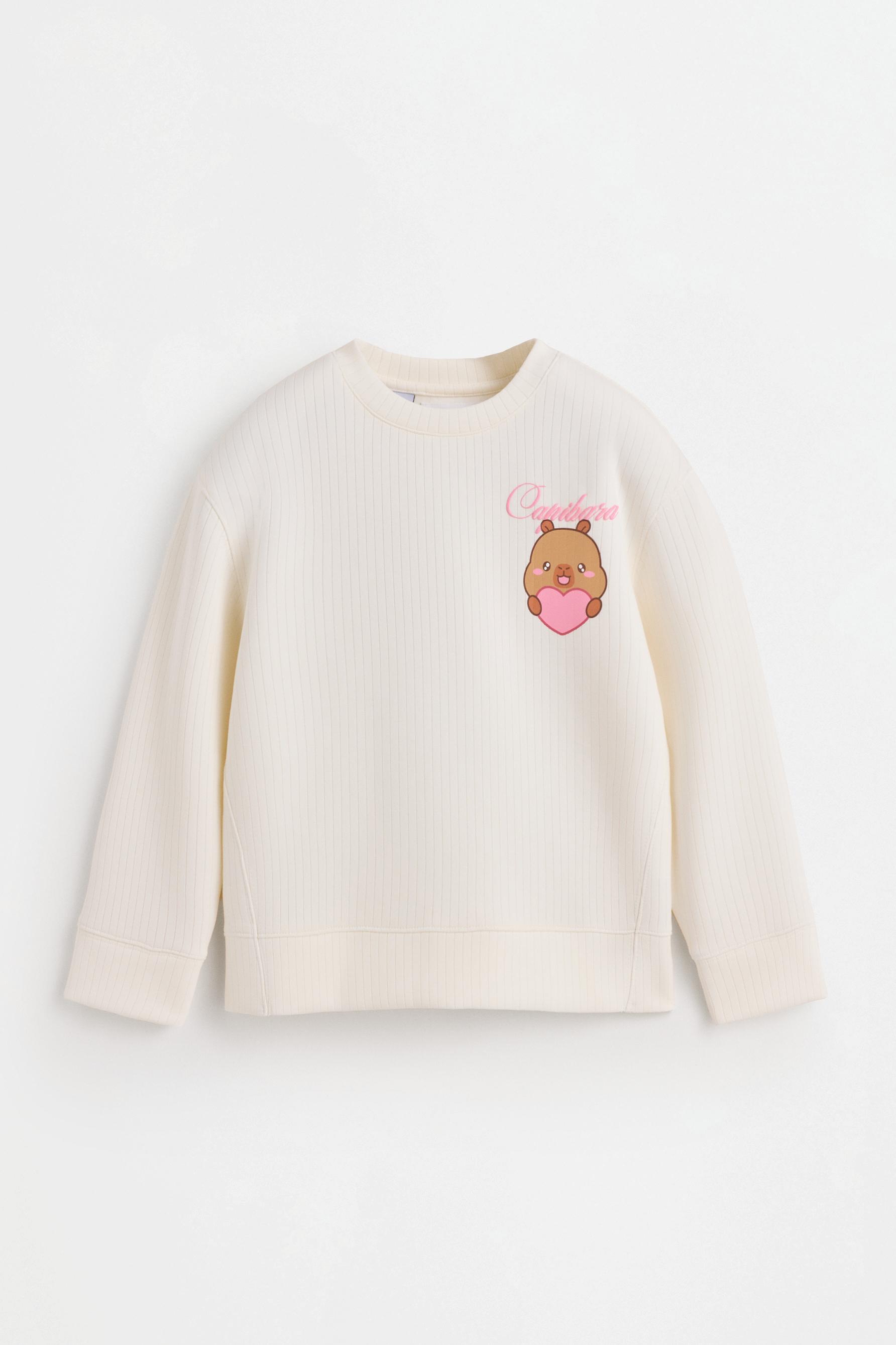 Modal Capybara CAPYFUN© sweatshirt — OFF WHITE