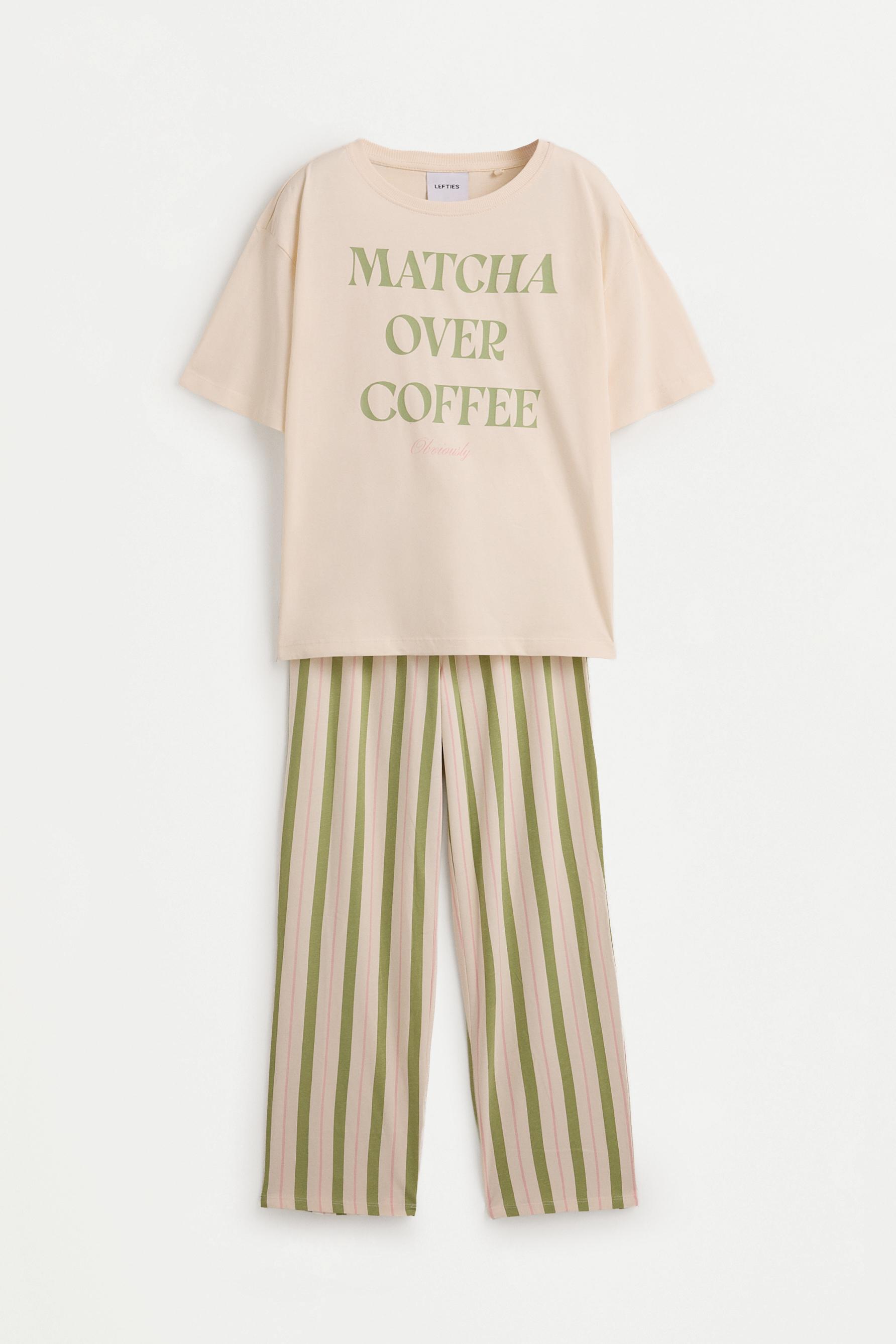 Long printed pyjamas — ECRU