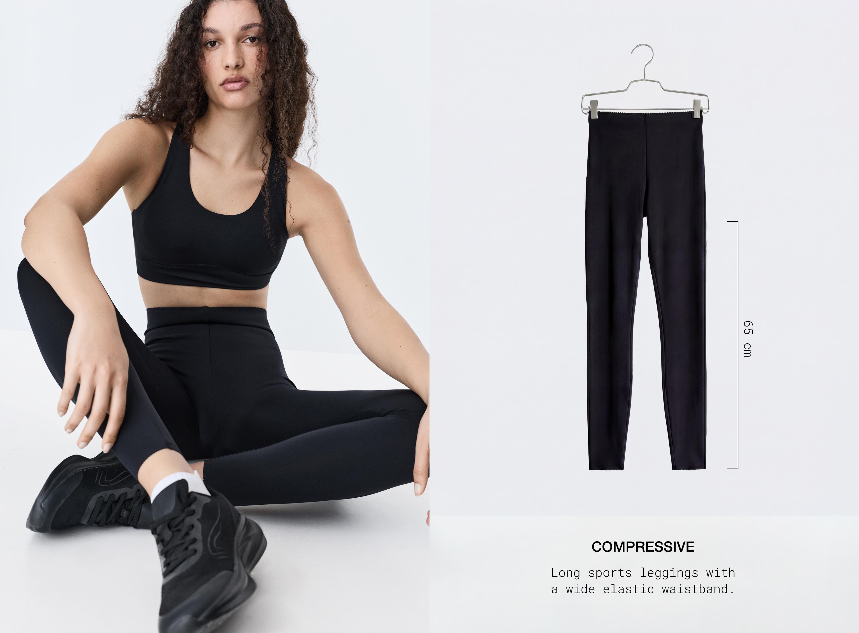 Shaping sports leggings — BLACK
