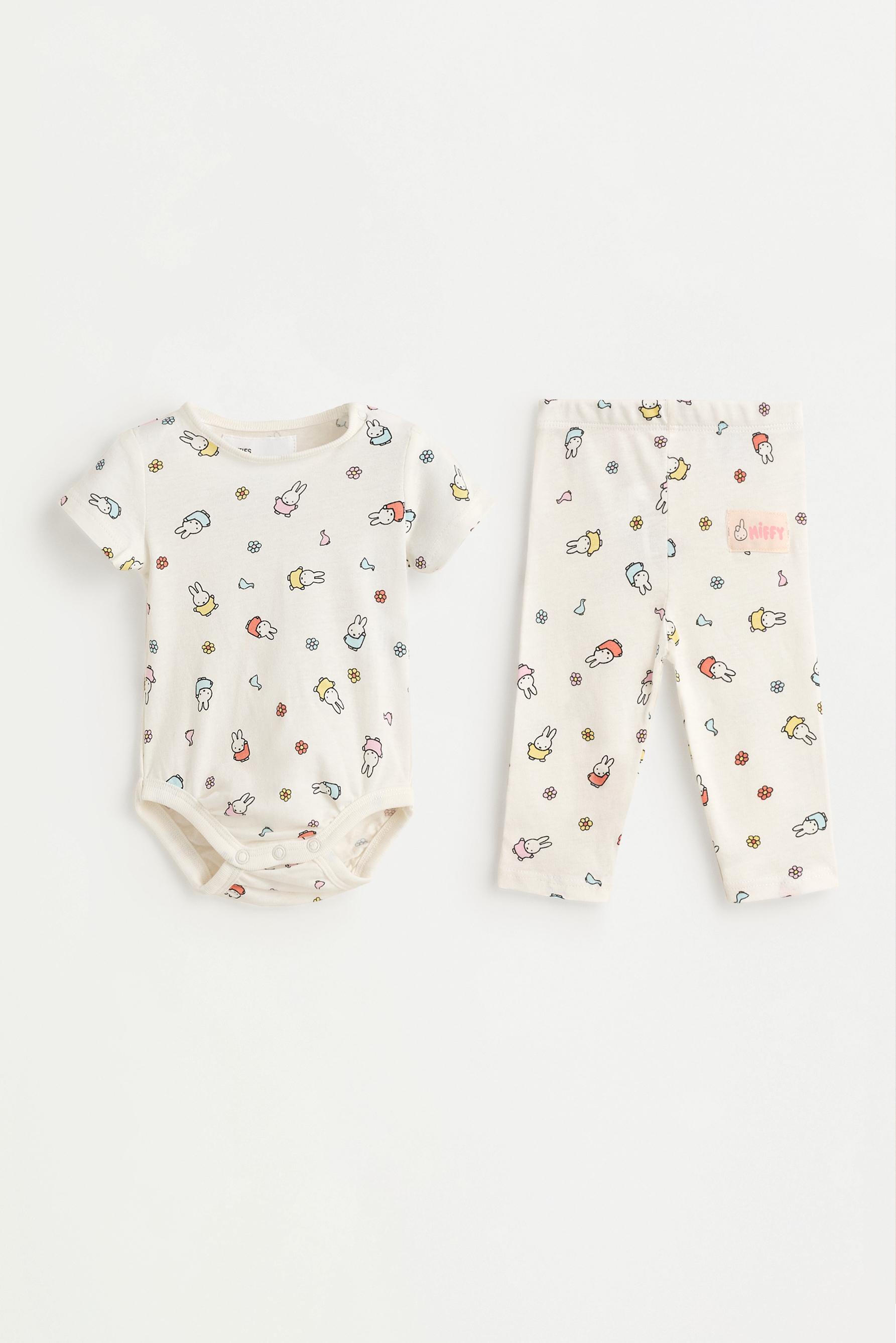 Miffy bodysuit and leggings set — WHITE