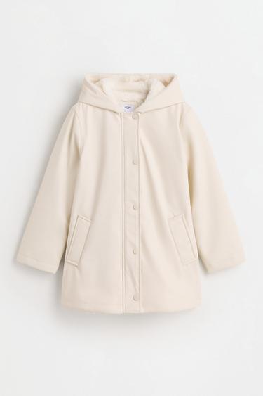 Long lightweight rubberized parka — ECRU 2
