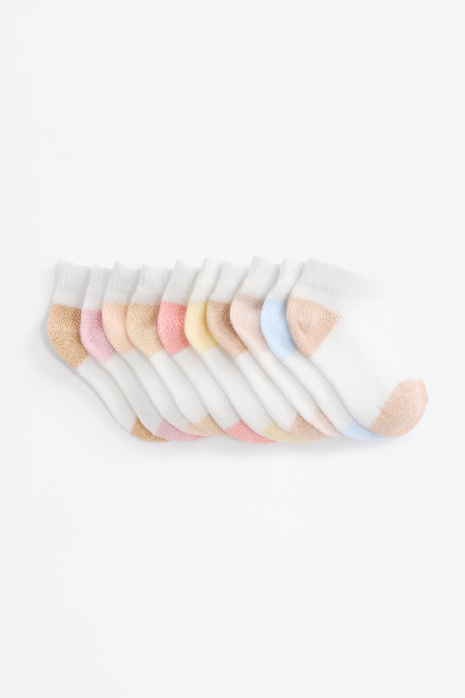 Ankle socks (Pack 10) — ECRU/WHITE
