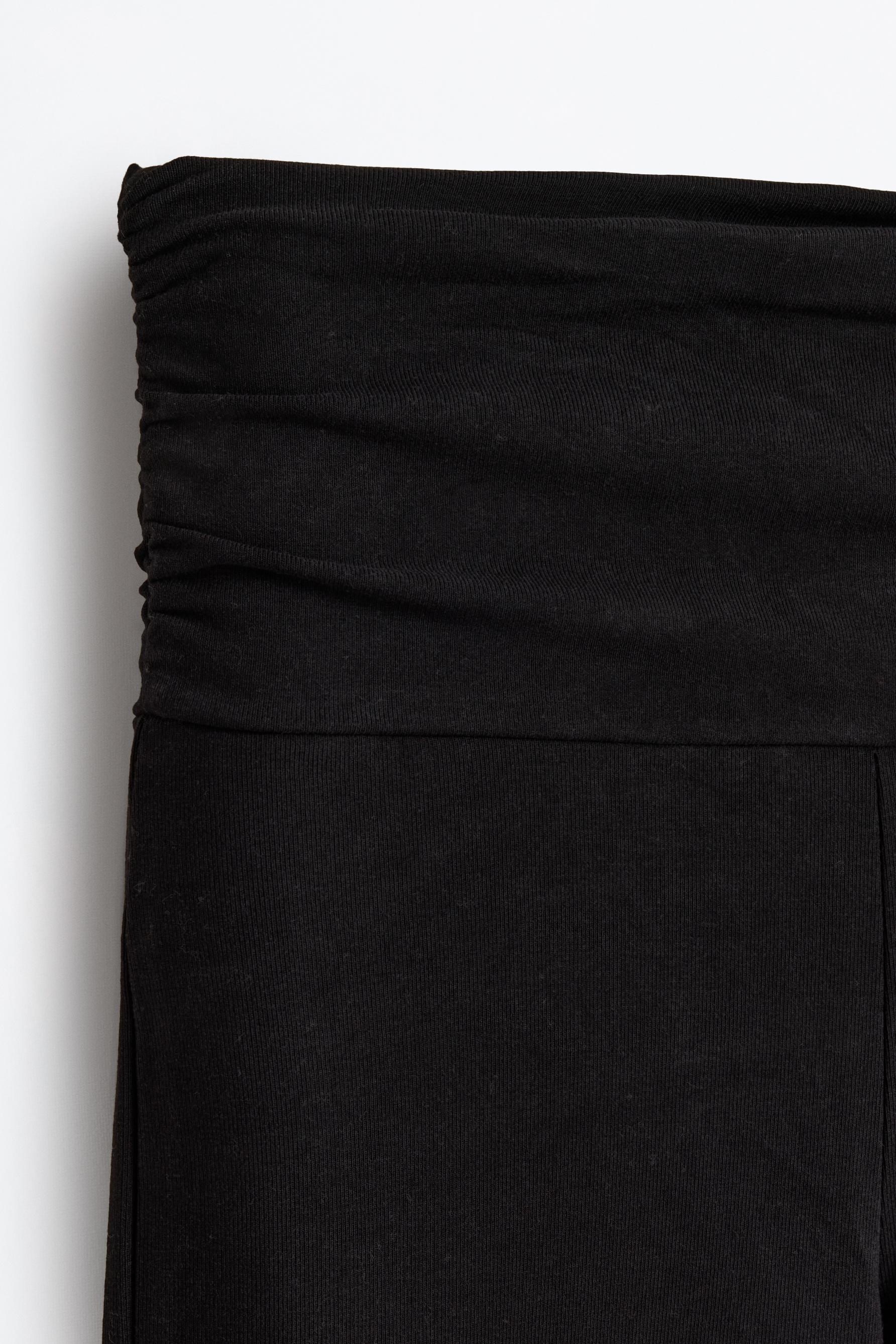 Ruched waist leggings — BLACK