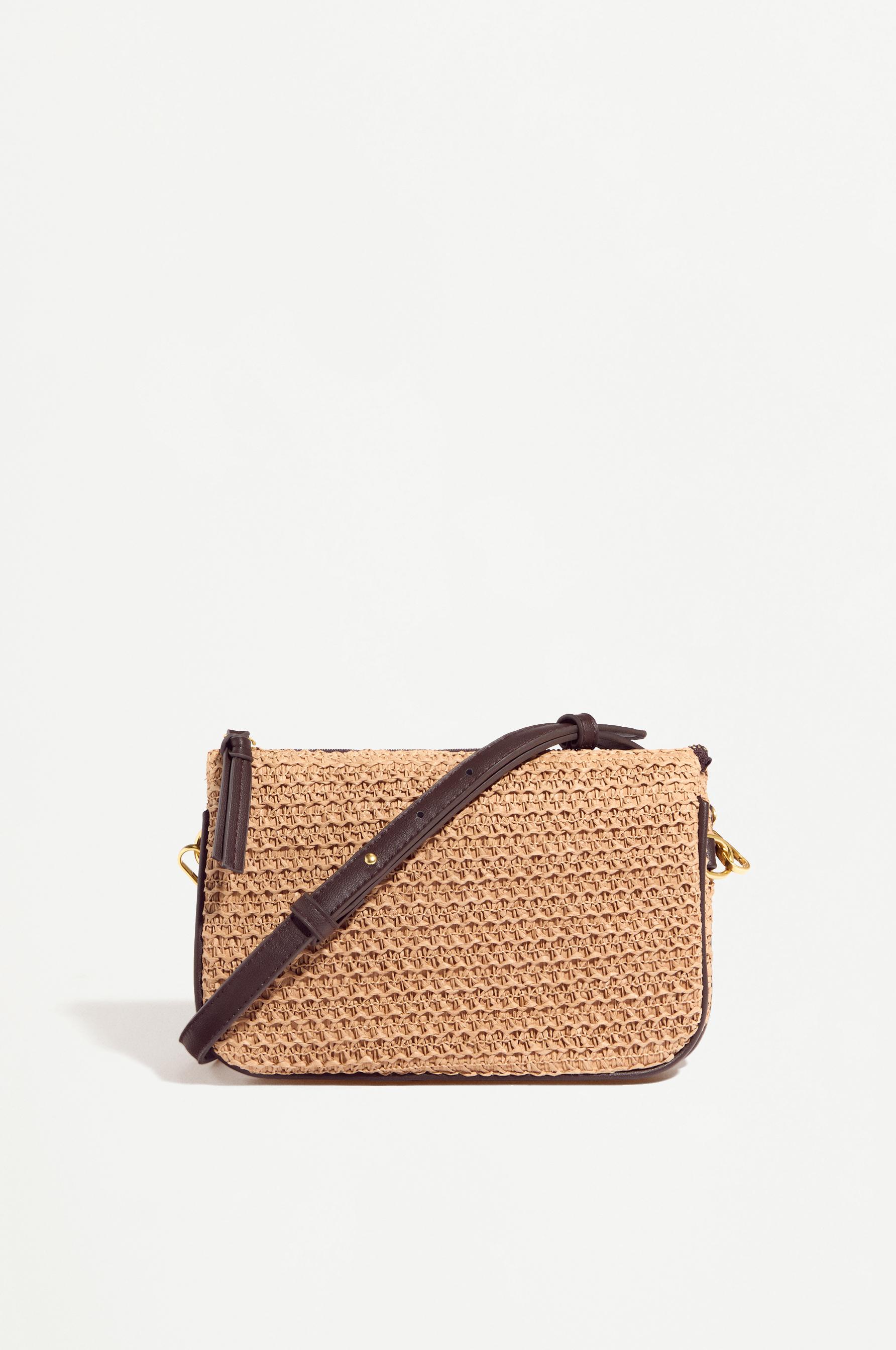 Paper crossbody bag — BEIGE