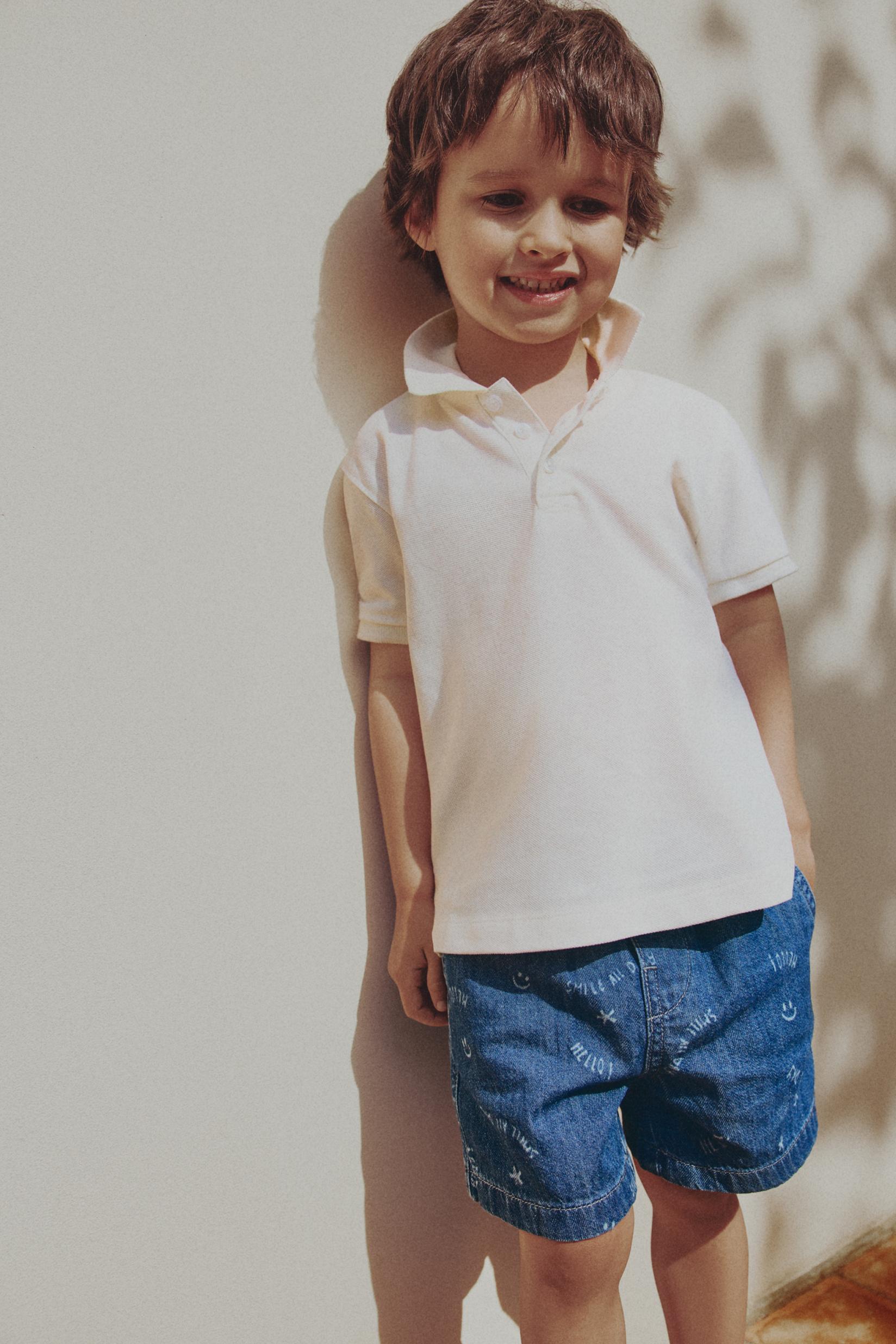 2-pack of plain polo shirts — NAVY