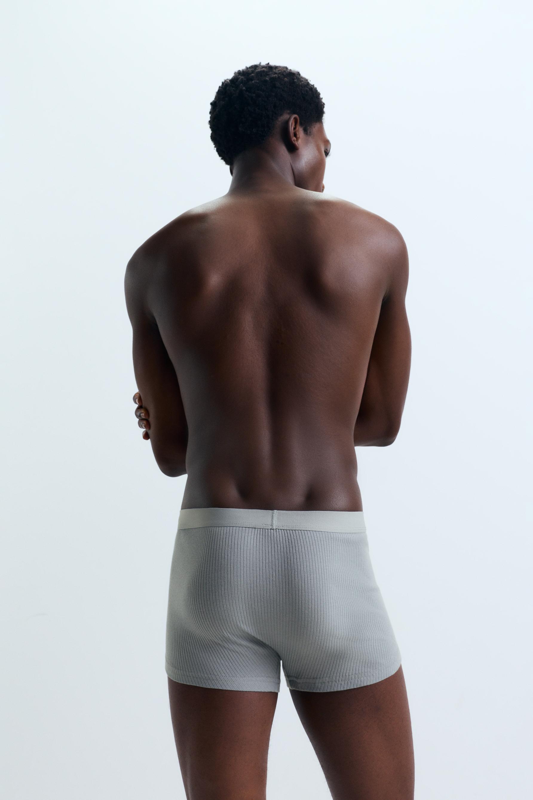 Ribbed boxers (Pack 3) — BLUE