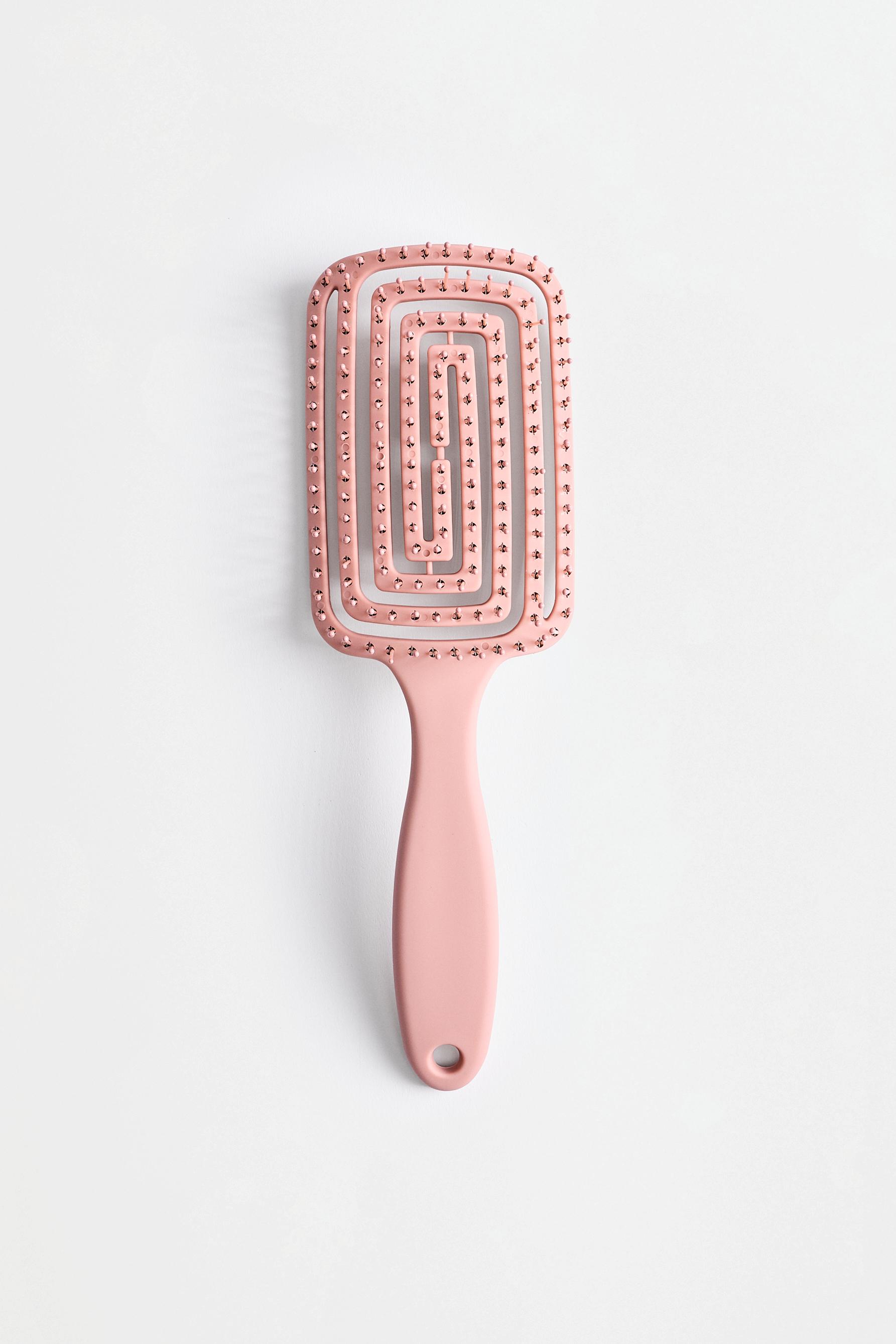 Square vented hair brush — PASTEL PINK