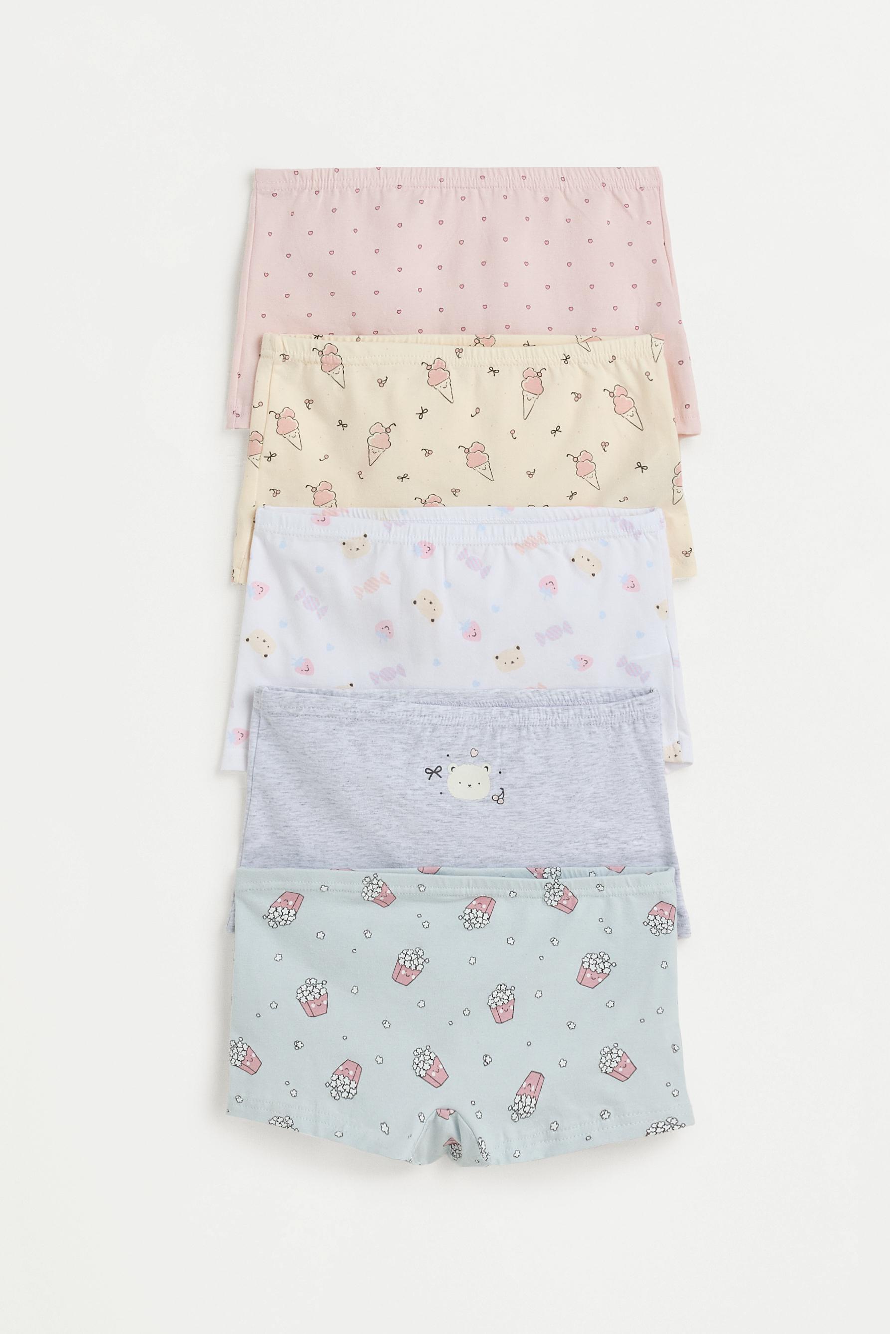 Butterfly Print Boxer Briefs (5-Pack) — WHITE/SKY BLUE