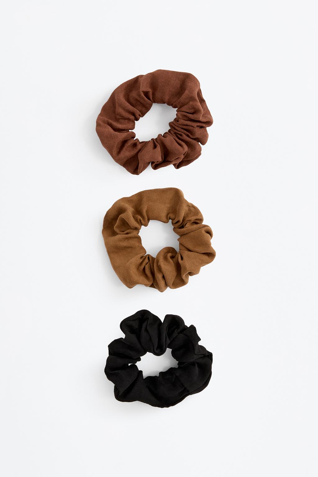 Pack de 3 scrunchies lisos