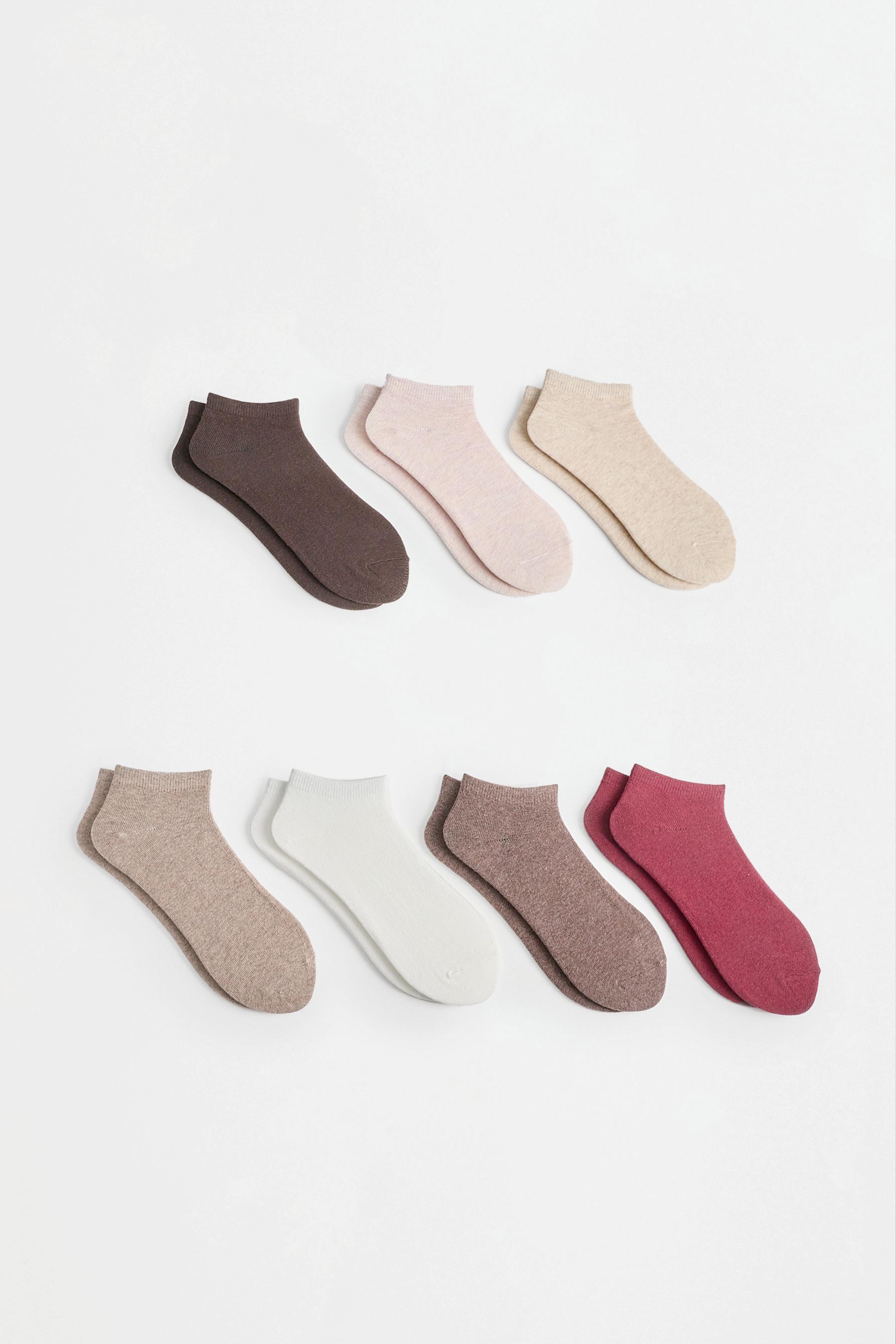 Ankle socks (Pack 7) — BURGUNDY