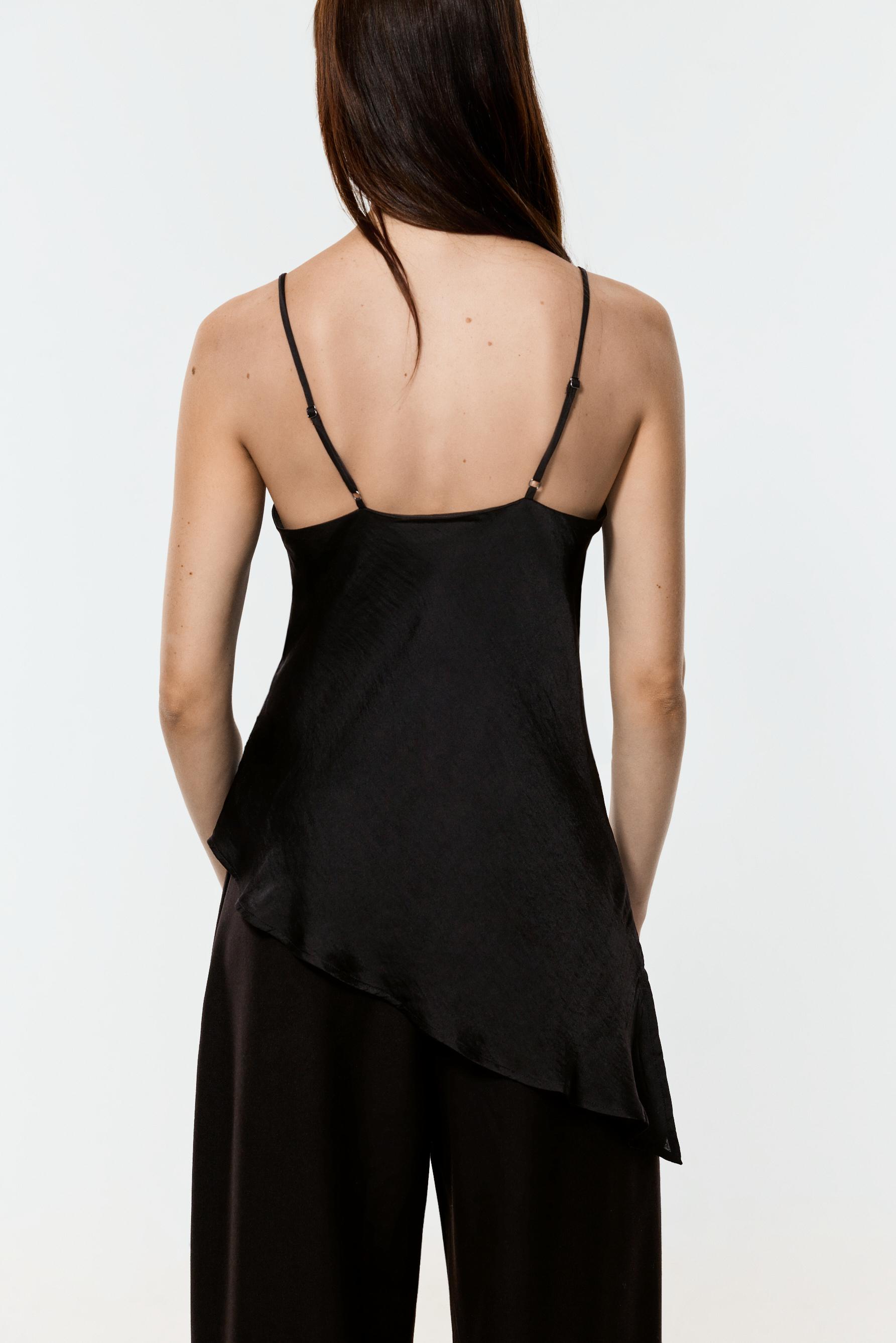 Satin asymmetric top — BLACK