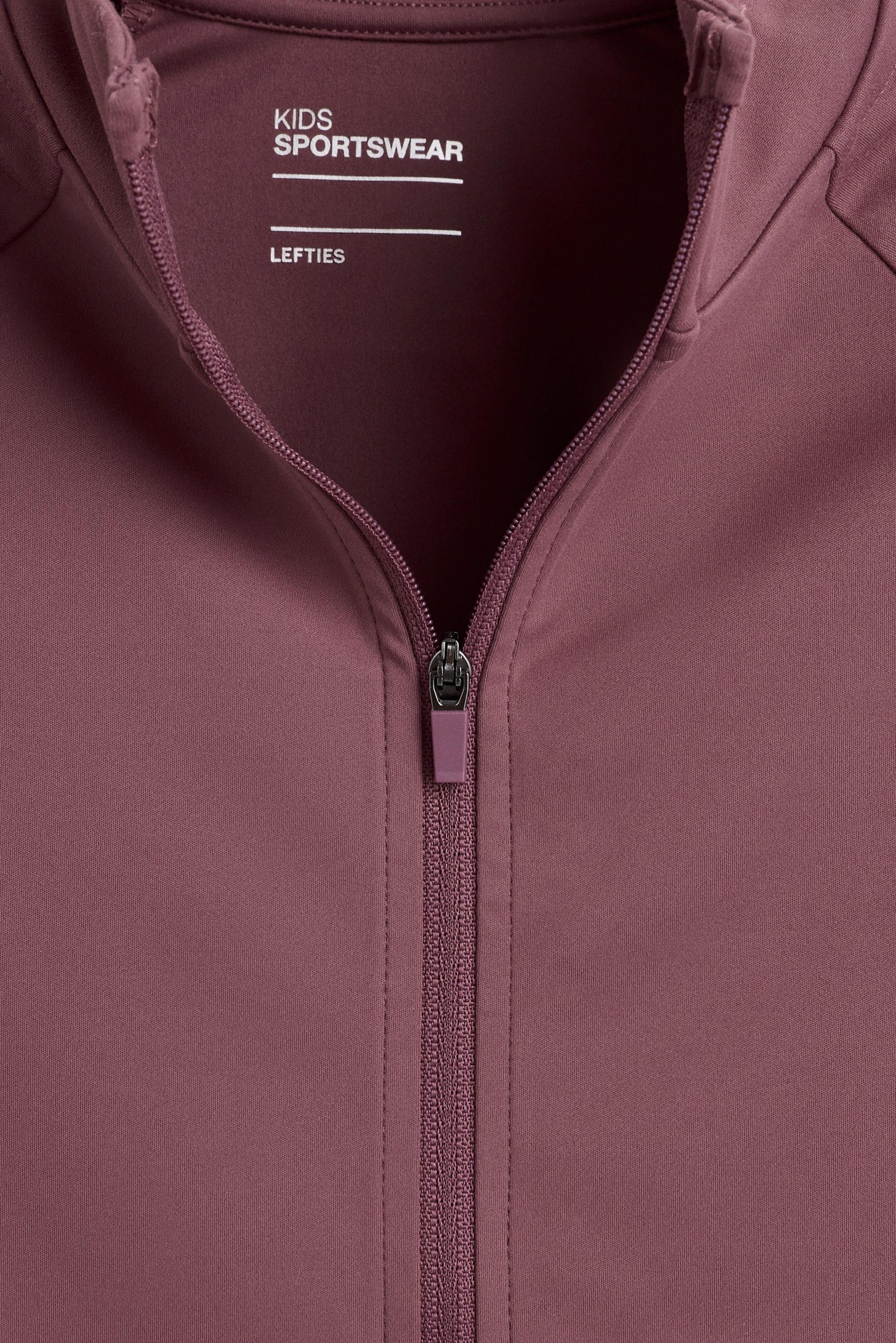 Zip-up sports jacket — BURGUNDY