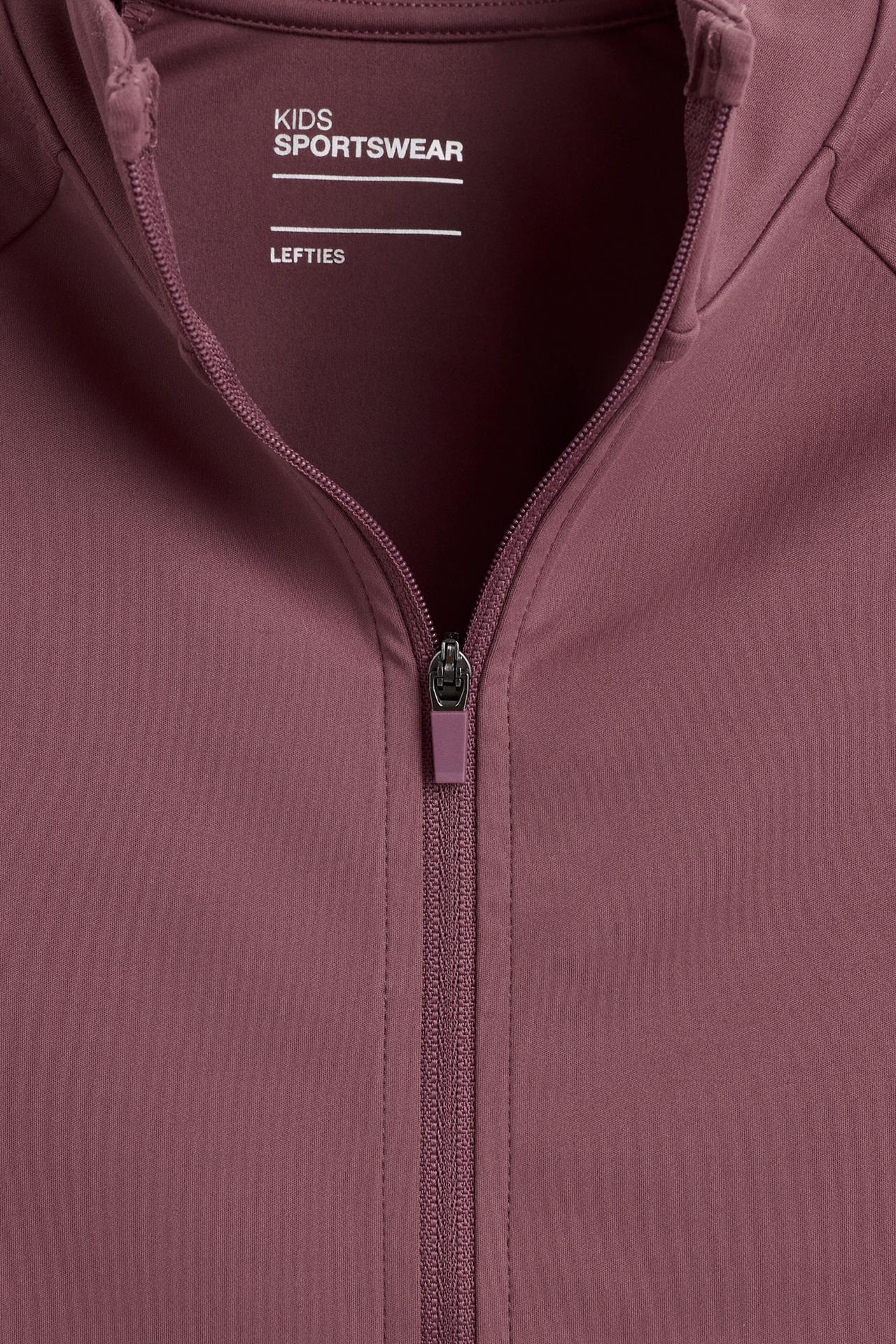 Zip-up sports jacket — BURGUNDY