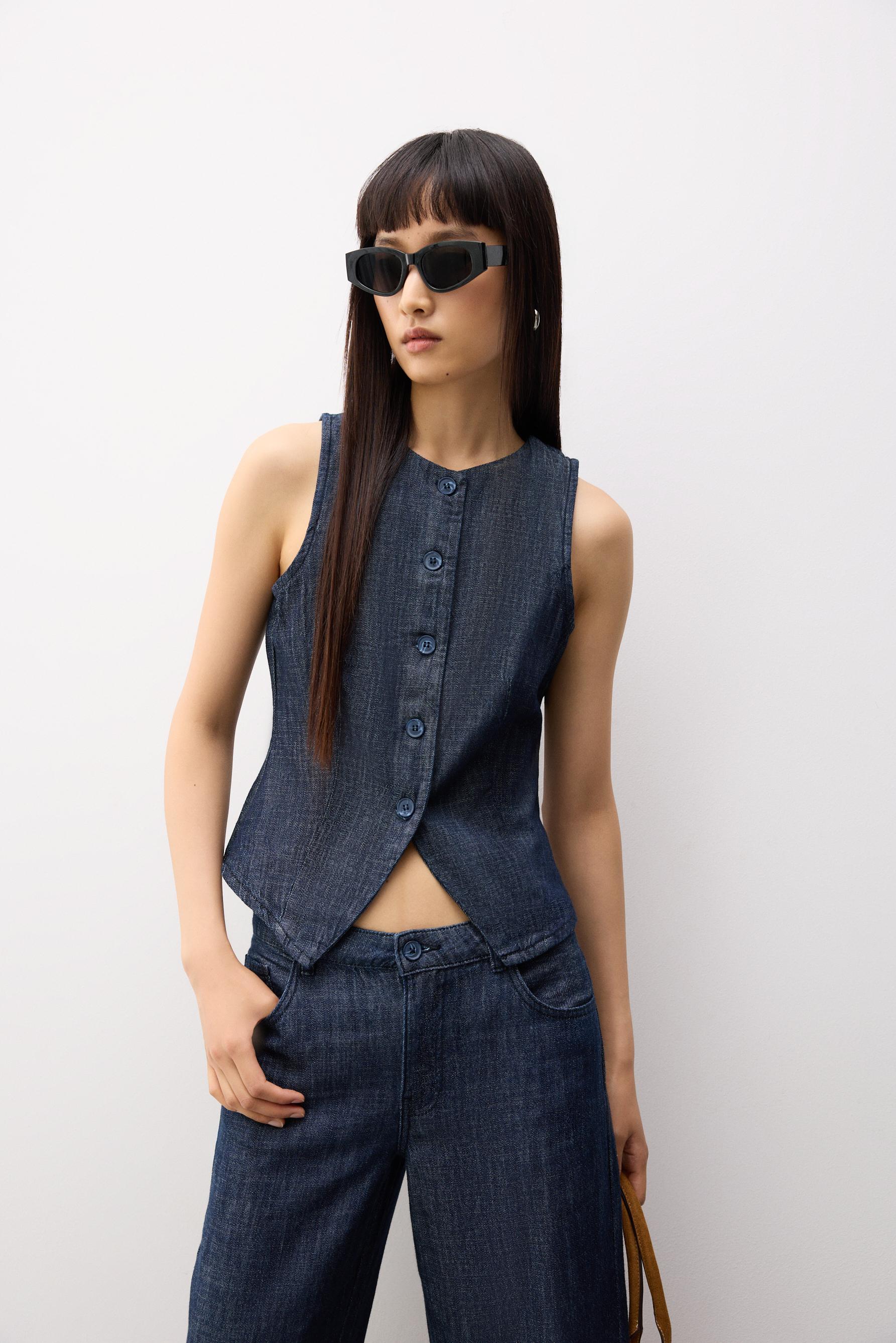 Top - chaleco denim