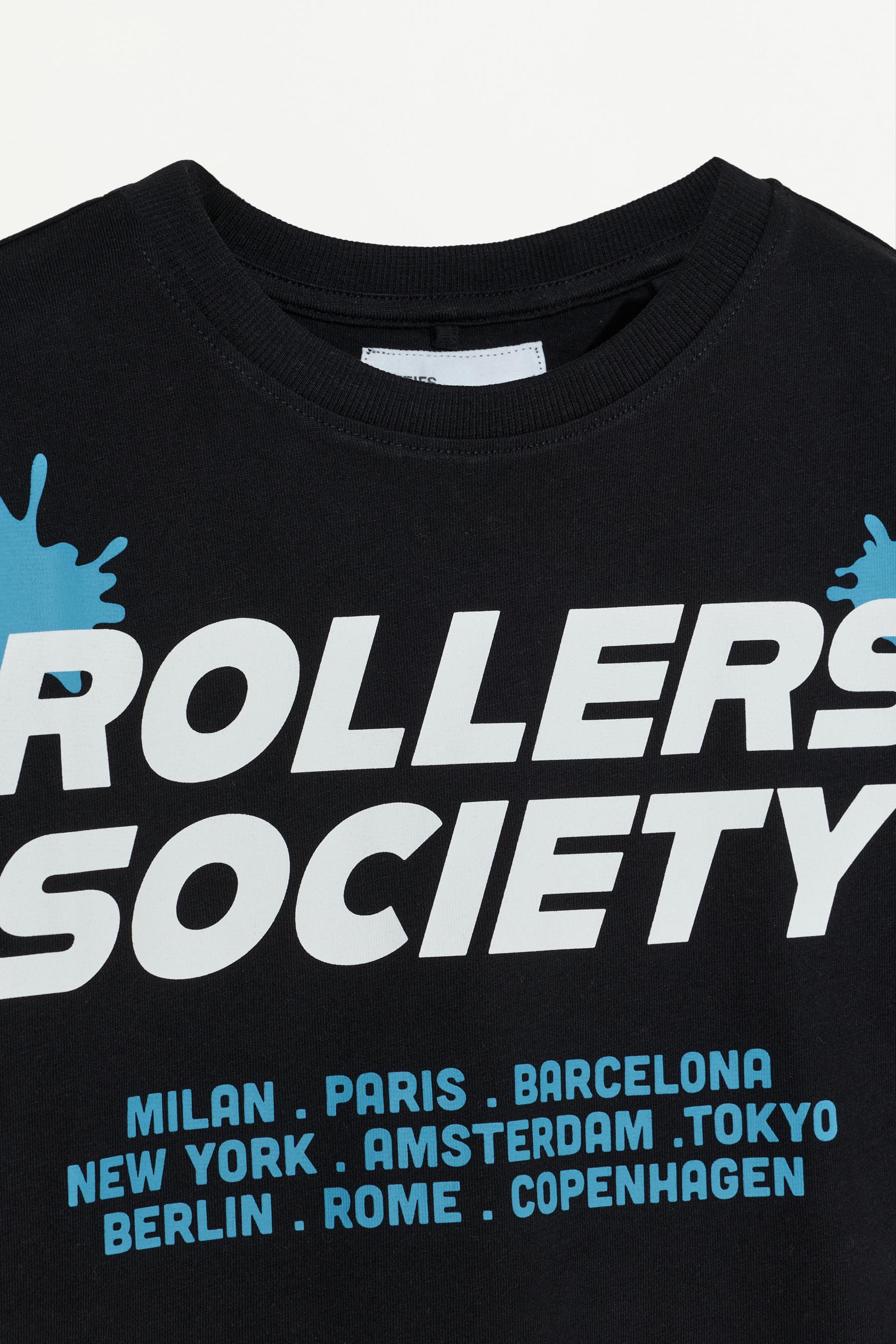 Printed T-shirt — BLACK