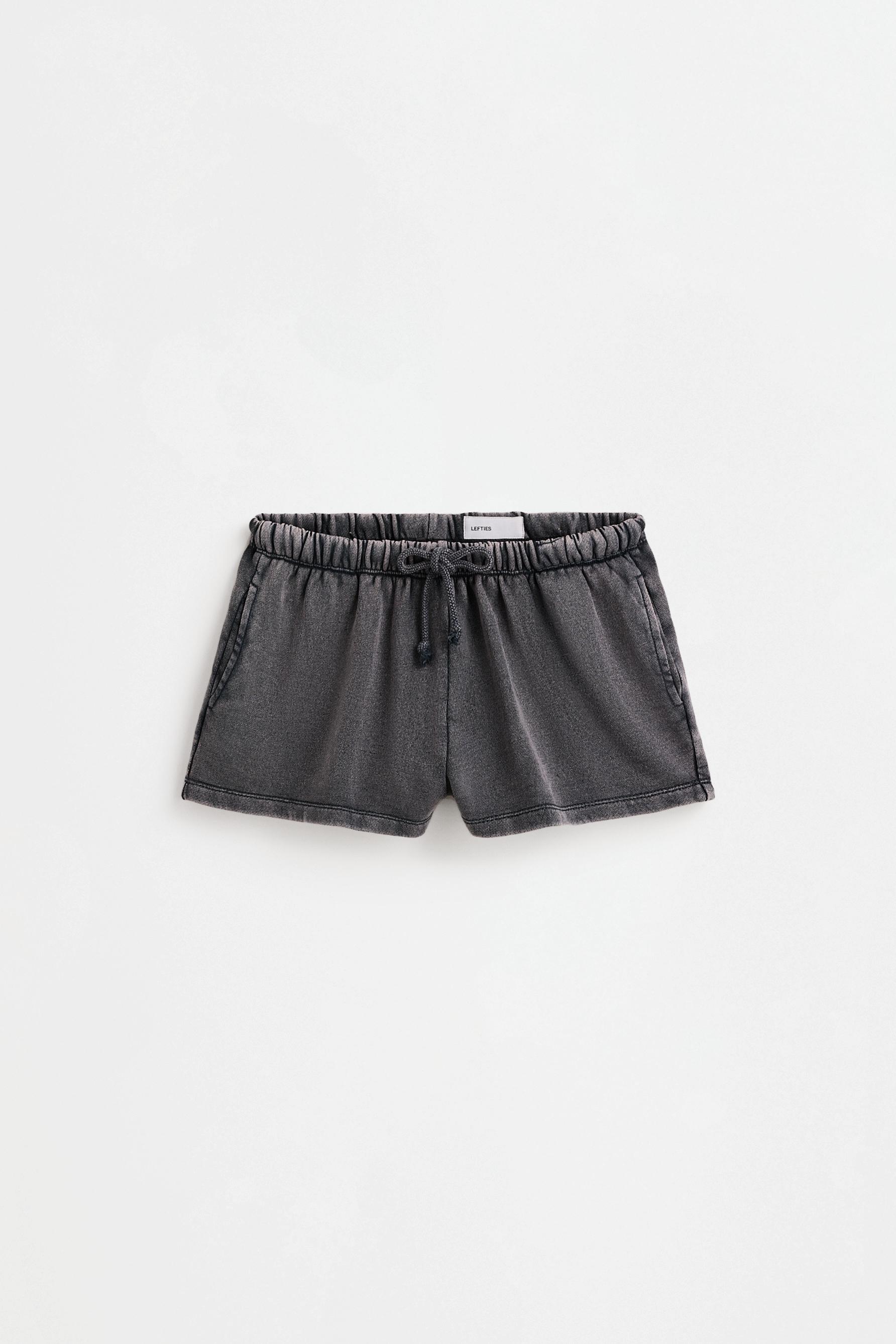 Plush shorts — PALE CHARCOAL