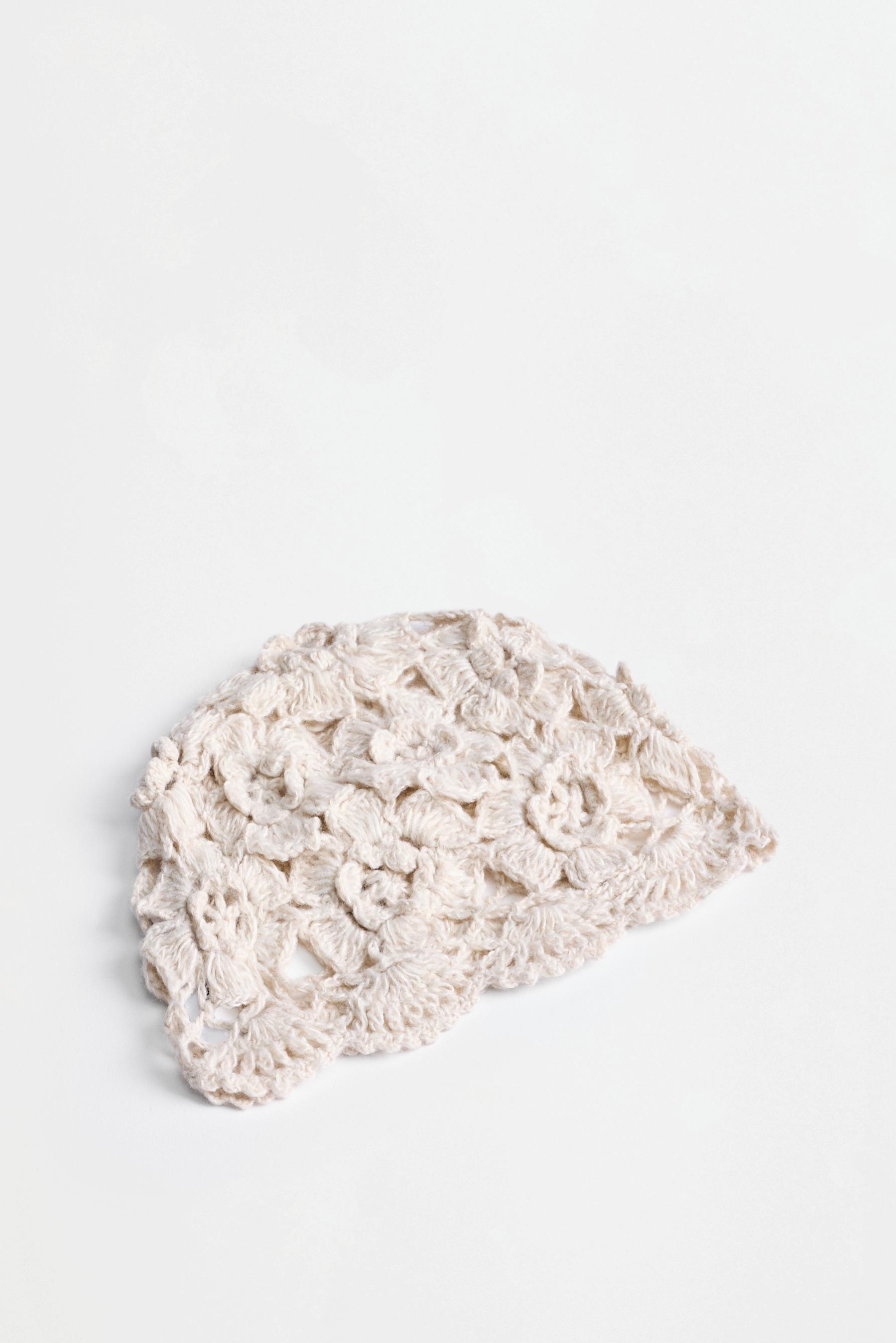 Openwork beanie — ECRU